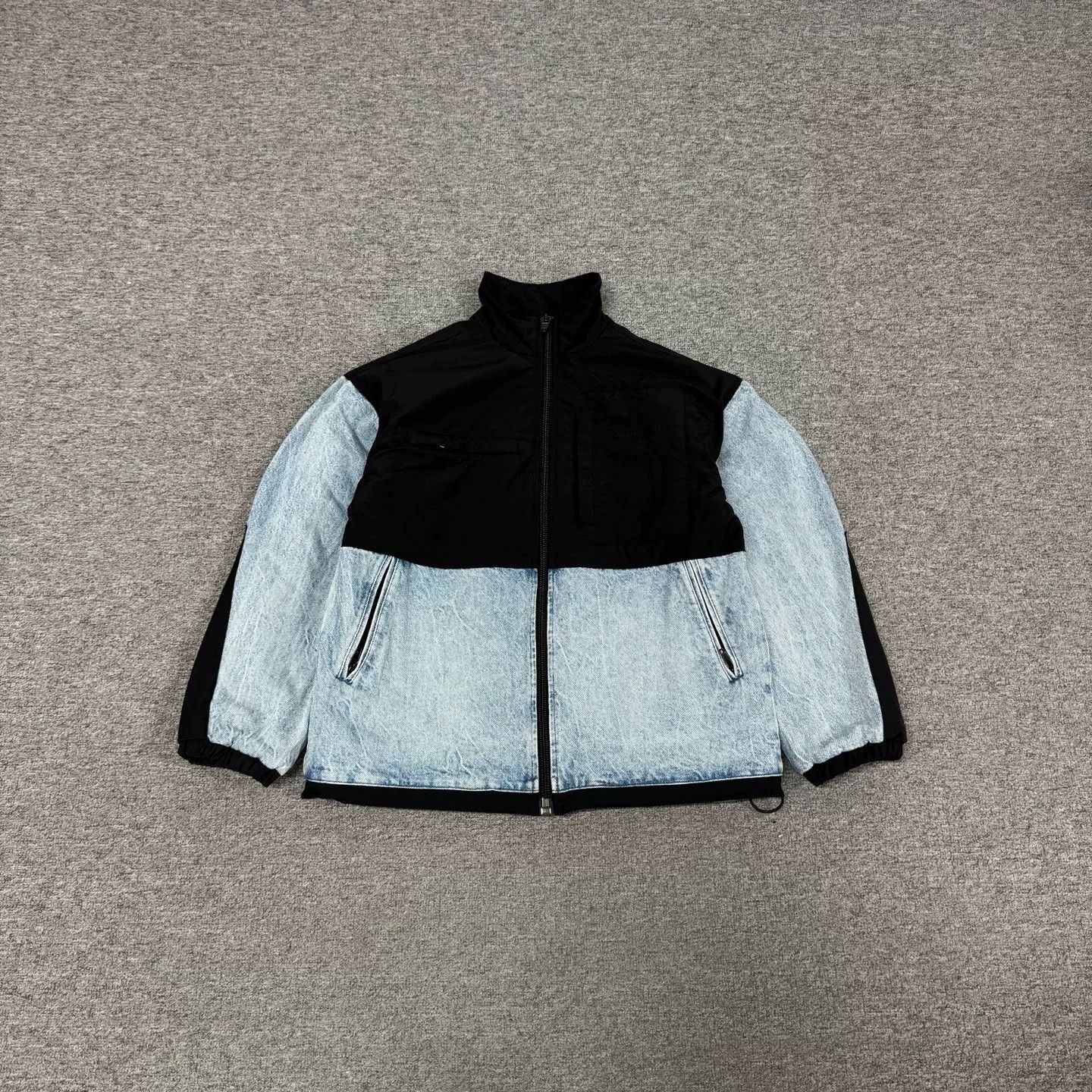 Alexander Wang Alexander Wang Denim-Nylon Stand Collar Zip Jacket Size XXS / US 00 / IT 34 - 1 Thumbnail