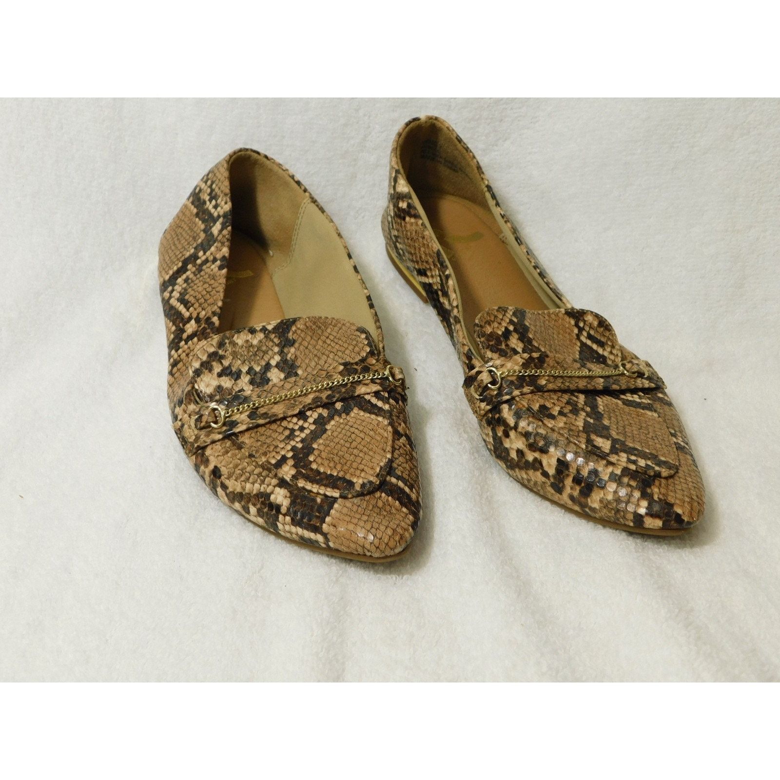Other Report Brown Snake Skin Flat Slip On Shoes - 7 M Size US 7 / IT 37 - 1 Thumbnail