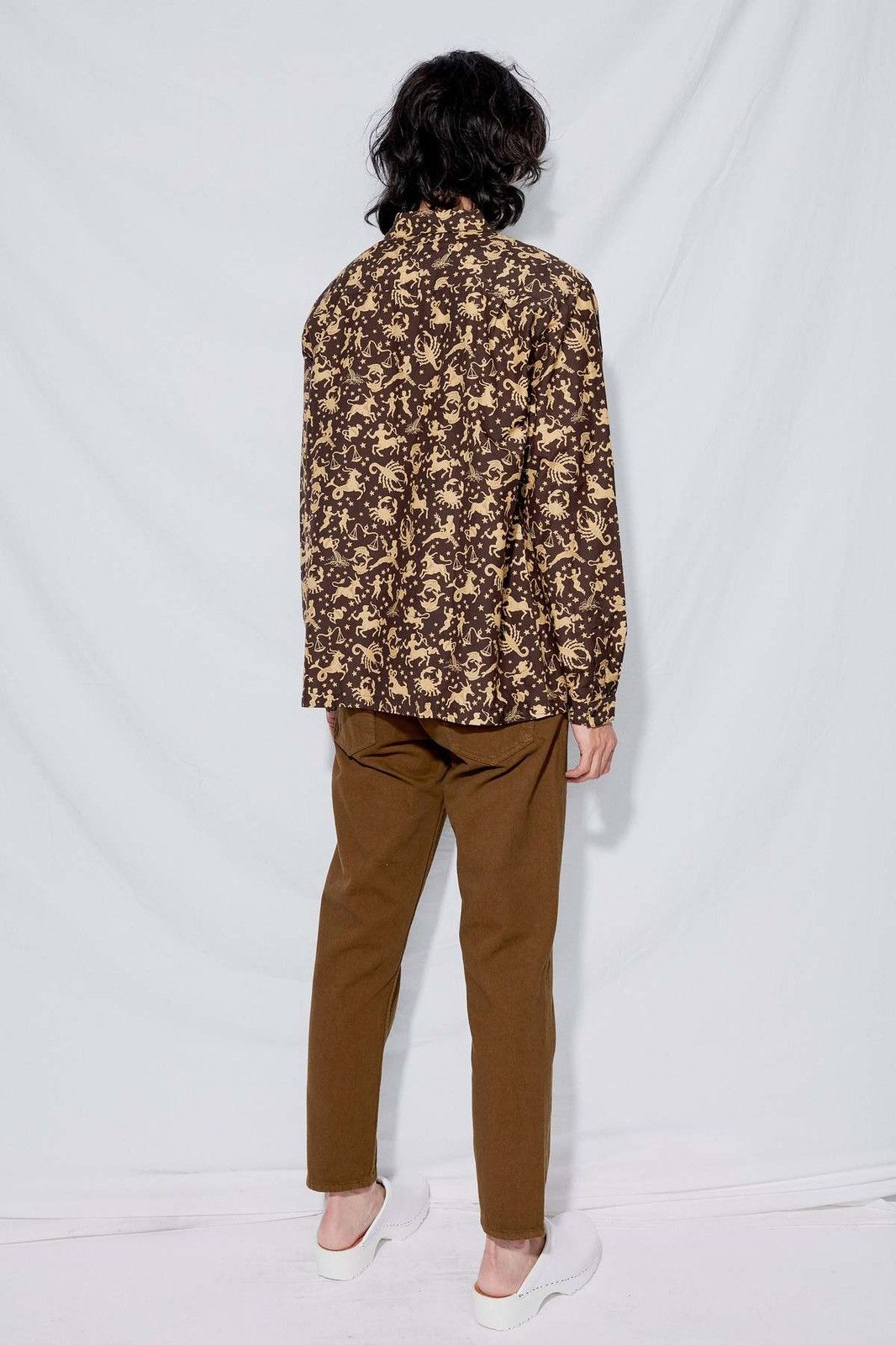 YMC !DS! SS23 YMC Zodiac Motif Silk Button Up Shirt Size US M / EU 48-50 / 2 - 4 Thumbnail