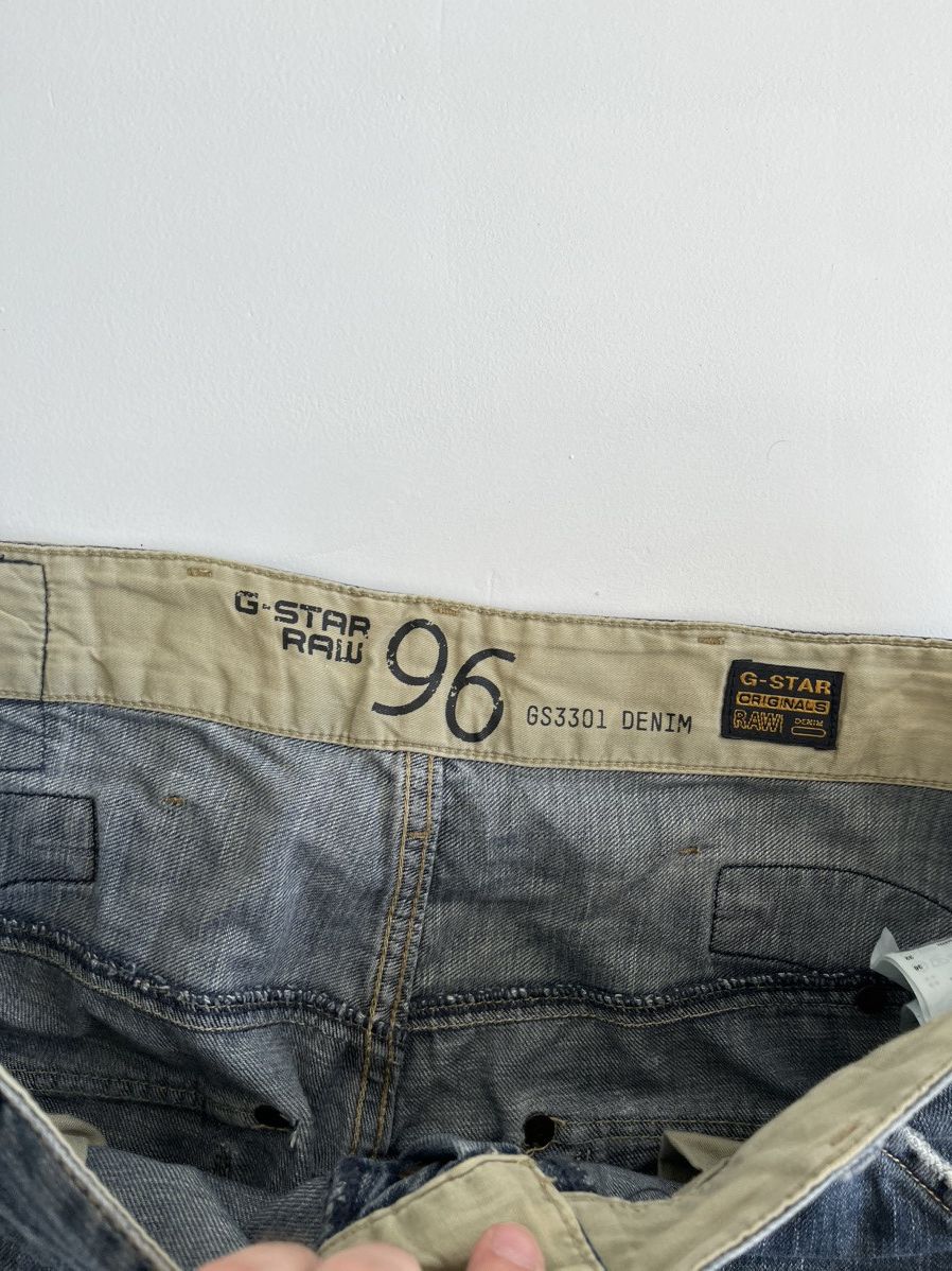G-Star × Pharrell Vintage G Star Raw 96 distressed washed denim biker jeans Size US 36 / EU 52 - 7 Thumbnail