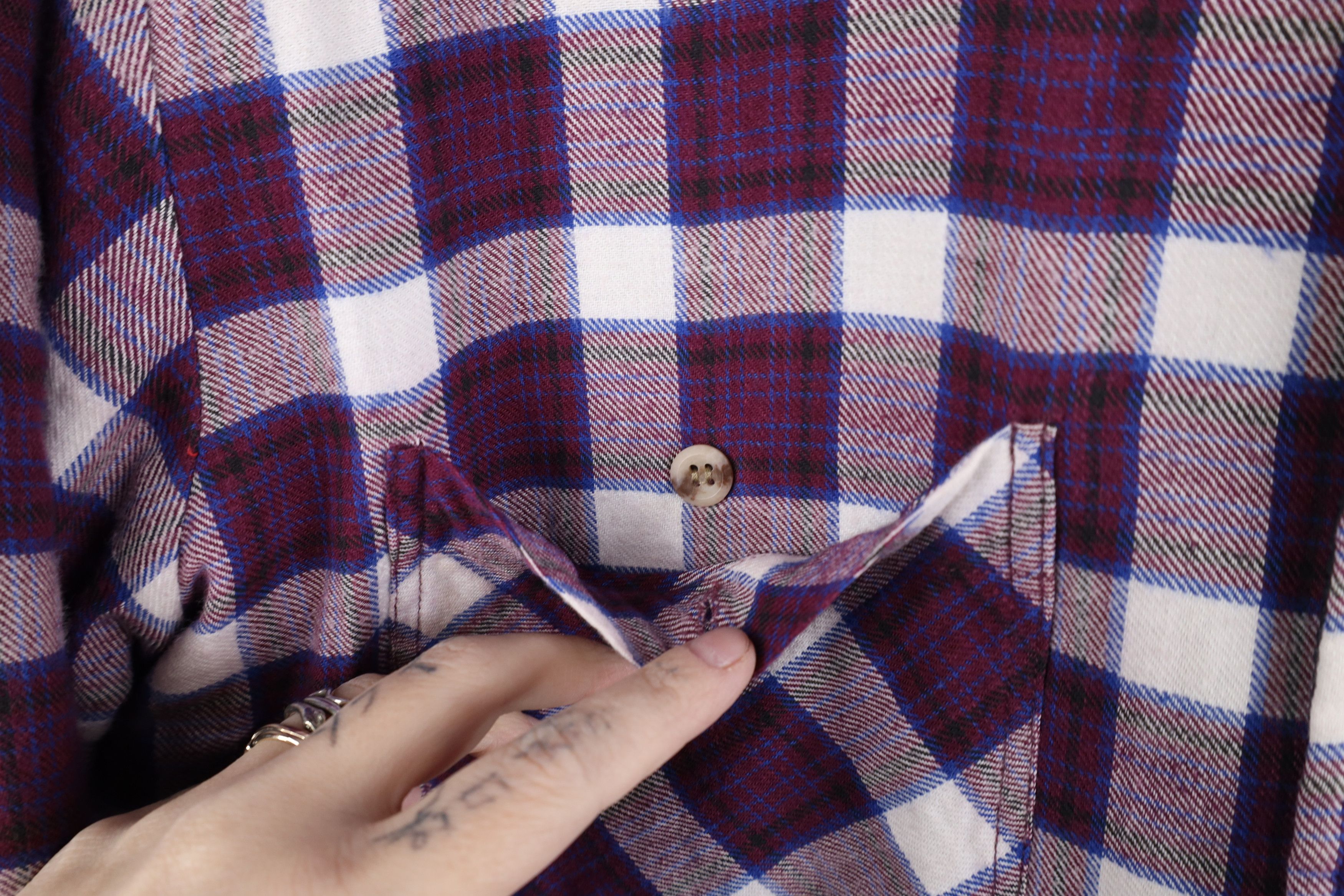 Vintage Vintage 90s Streetwear Flannel Button Shirt Jacket Plaid Size US L / EU 52-54 / 3 - 5 Thumbnail