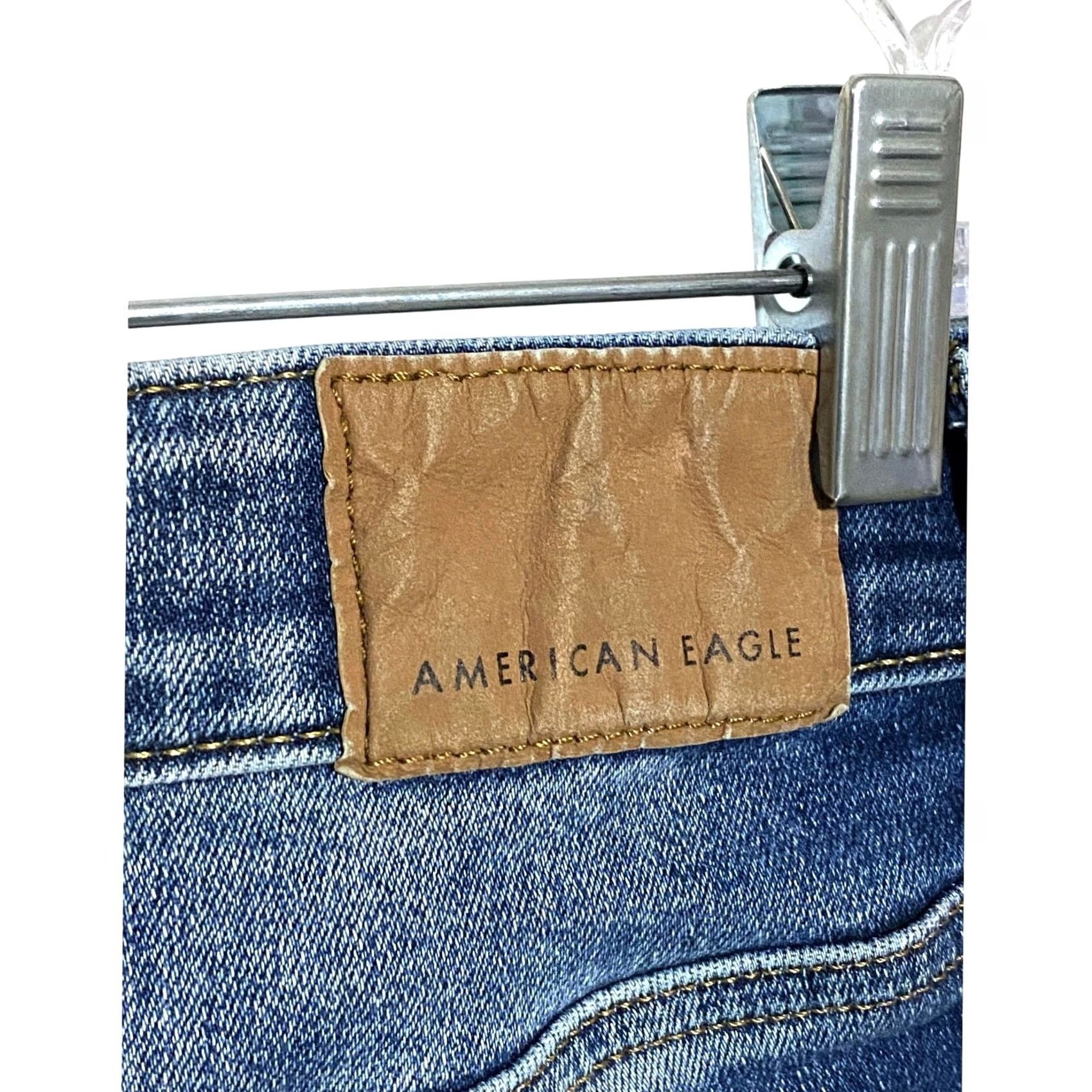 American Eagle Outfitters VINTAGE American Eagle Outfitters Airflex 360 Skinny Jeans Mens 29x32 Distressed Ripped Grunge Punk Rock 5-Pocket Denim Blue Mens Size US 29 - 7 Thumbnail