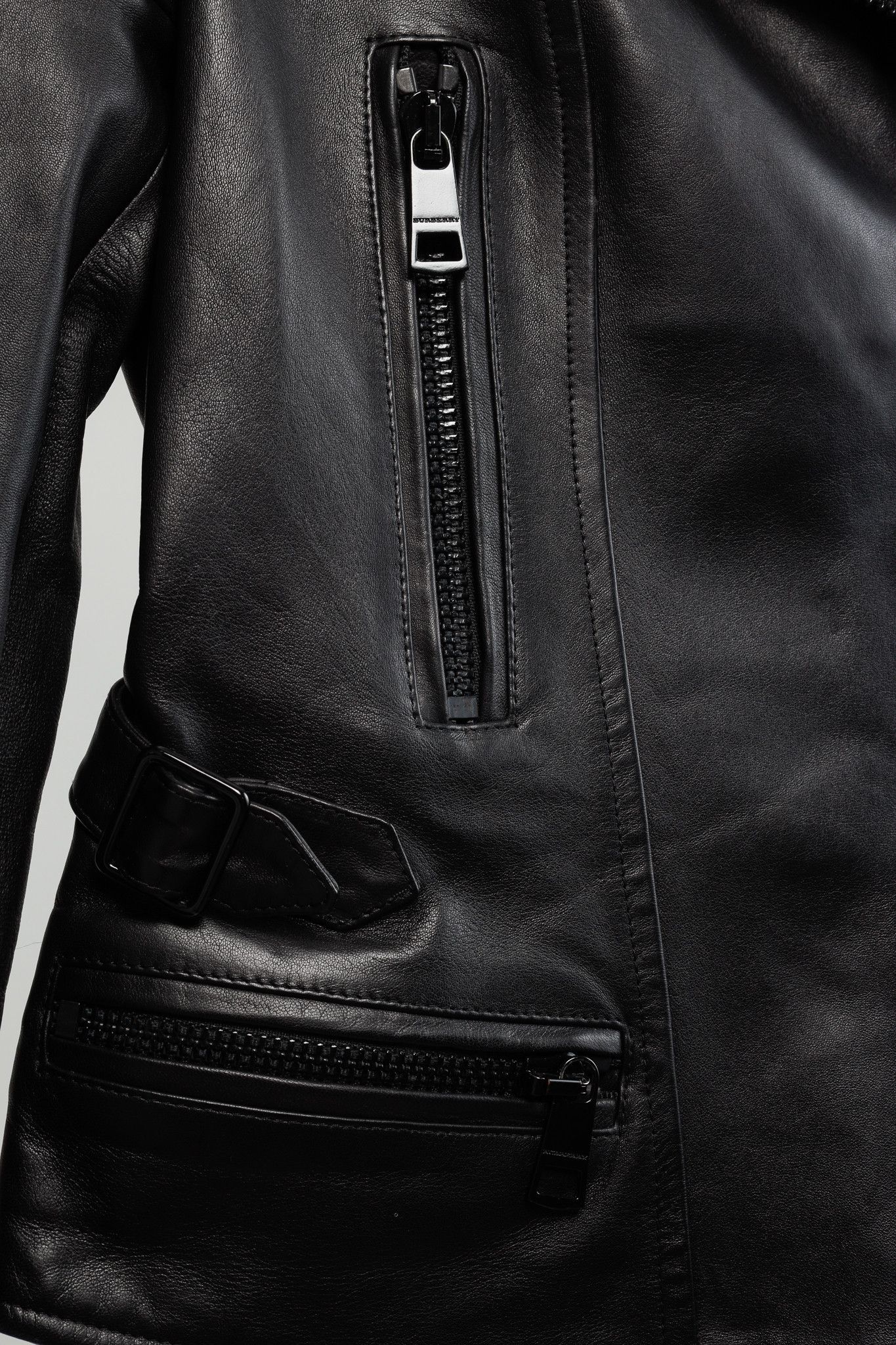 Burberry Burberry Oatshire Shearling Quilted Leather Moto Jacket Size S / US 4 / IT 40 - 7 Thumbnail