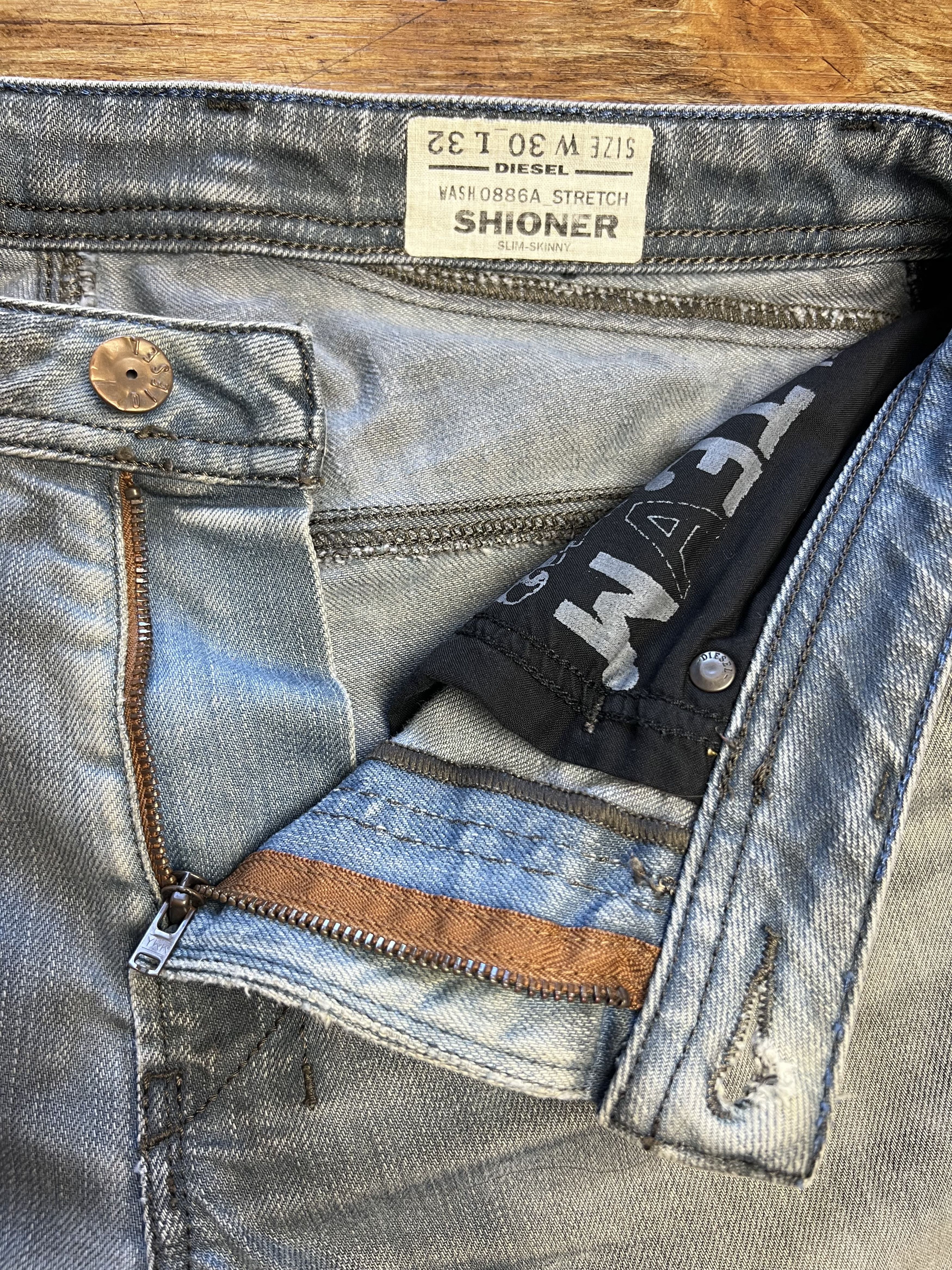 Diesel Vintage Diesel Denim Wash 0886A Stretch Shioner Jeans Size US 30 / EU 46 - 7 Thumbnail