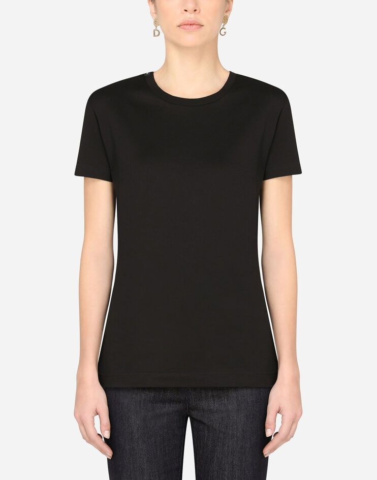 Dolce & Gabbana o1y0925 Crewneck Short Sleeves T-Shirt in Black Size XS / US 0-2 / IT 36-38 - 2 Thumbnail