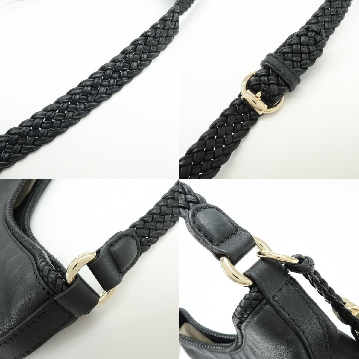 Gucci Gucci Marrakech Leather Shoulder Bag Black Size ONE SIZE - 4 Thumbnail
