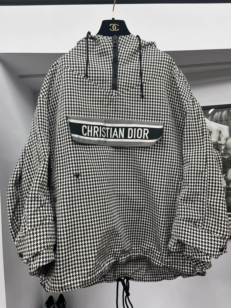 Dior Dior Houndstooth Windbreaker Coat - dmc Size US XS / EU 42 / 0 - 1 Thumbnail