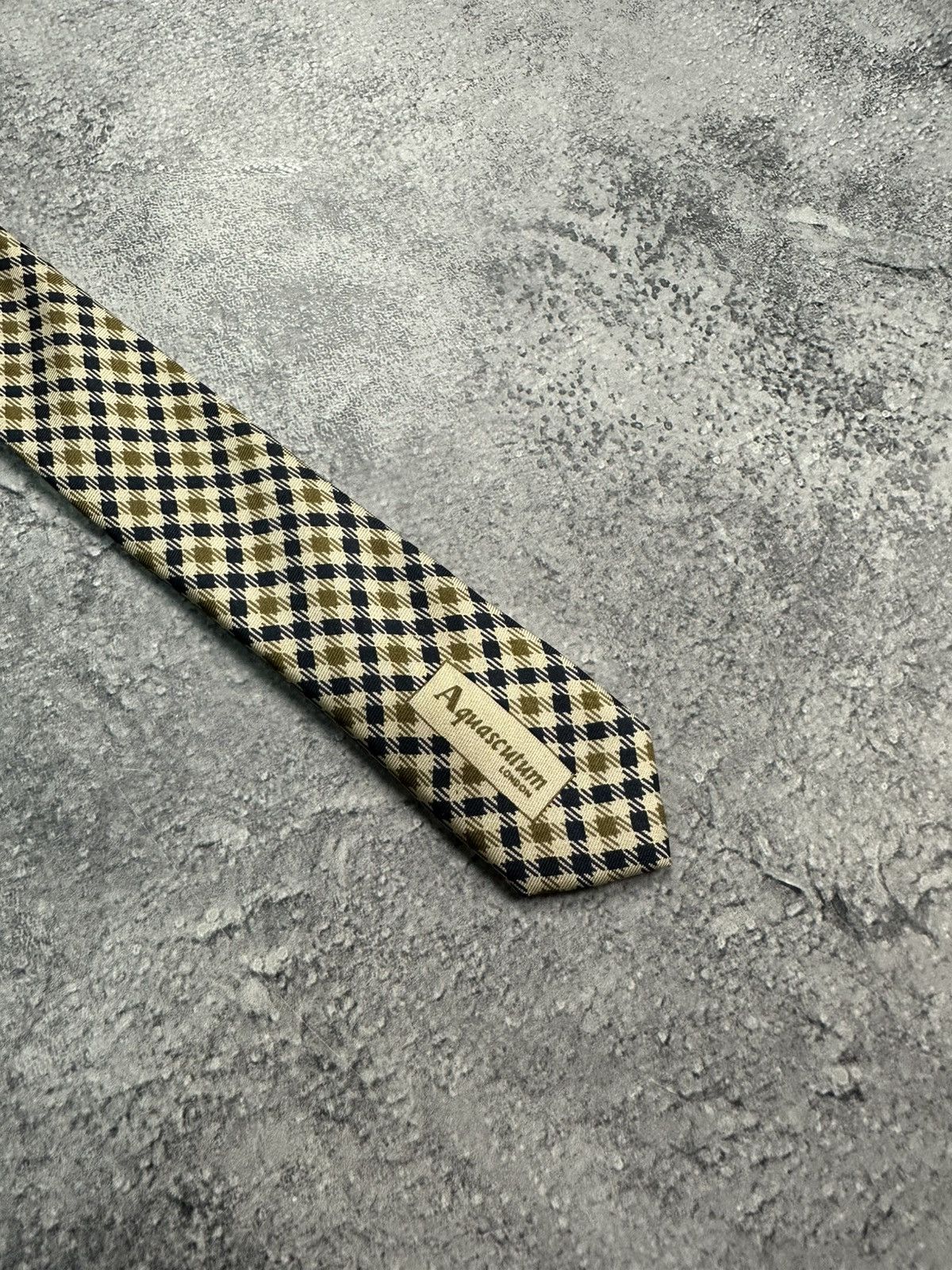 Aquascutum Aquascutum Nova Check Silk Tie Classic Checkered Necktie Size ONE SIZE - 11 Thumbnail