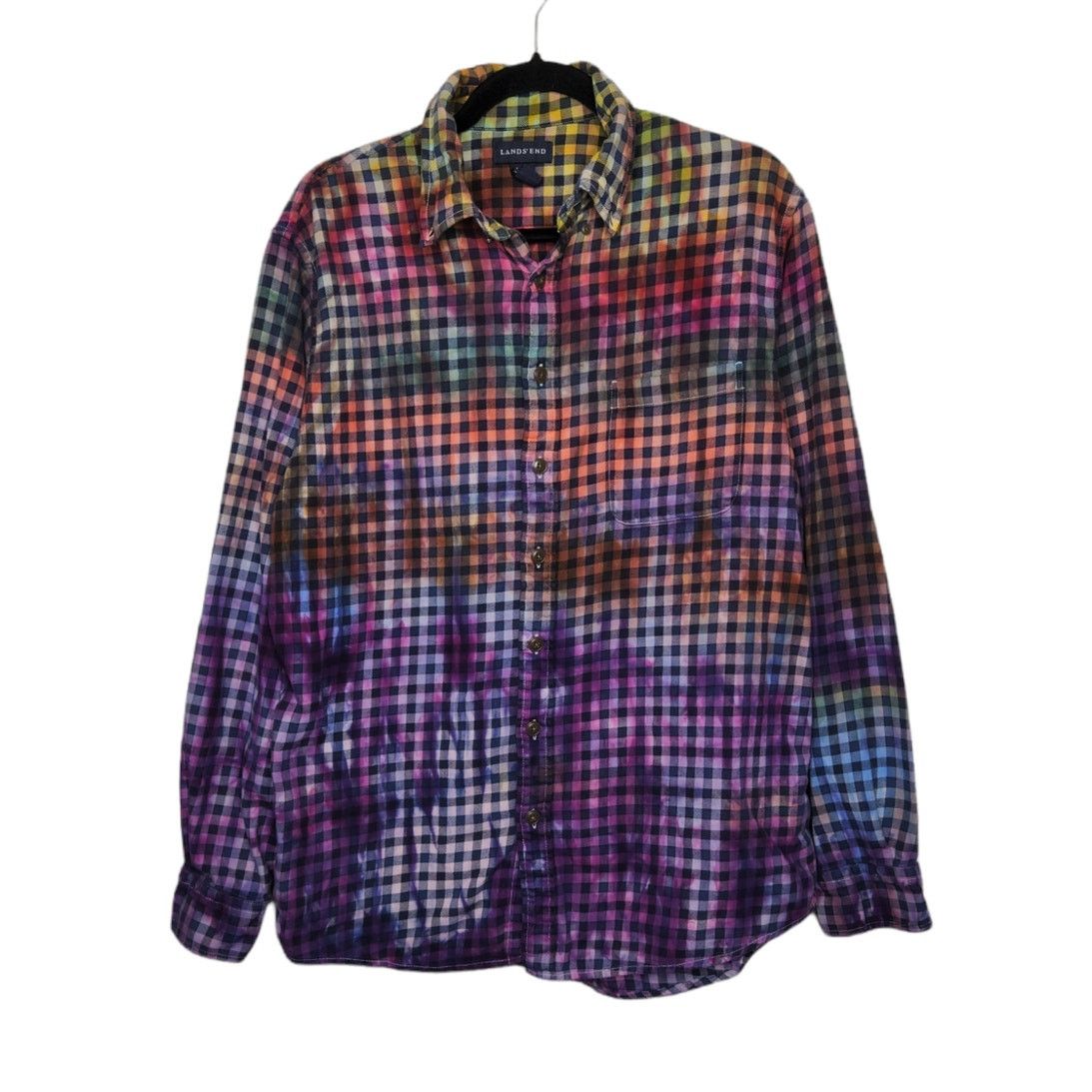 Lands' End Lands End Flannel Custom Ice Tie Dye Art Earth Tones Nature Size US L / EU 52-54 / 3 - 1 Thumbnail