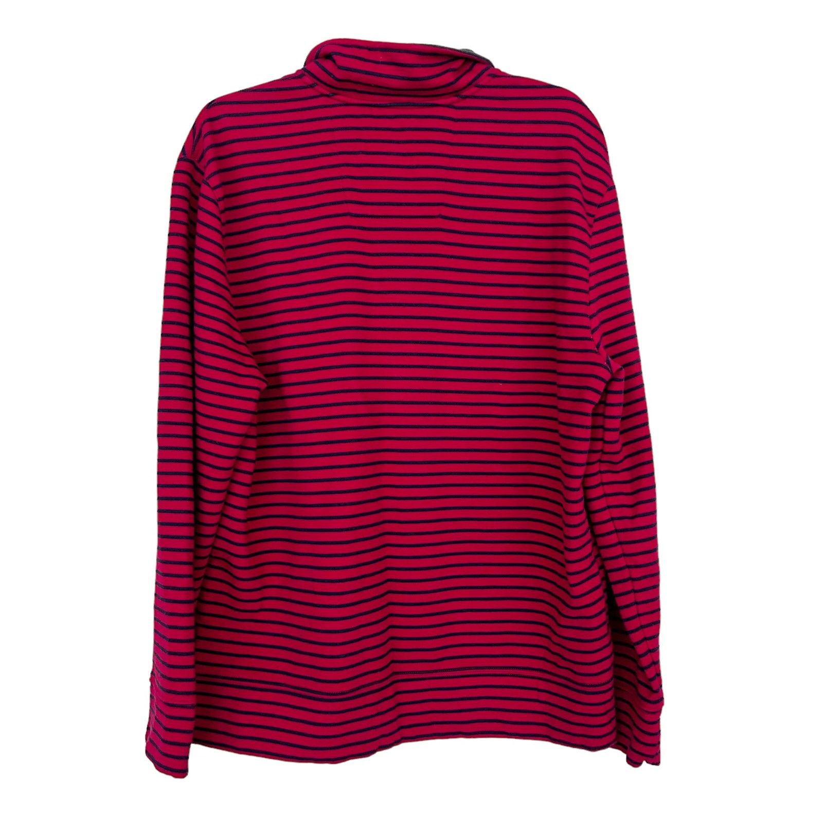Nautica Nautica Red Blue Striped Quarter Zip Sweater Sz L Size US L / EU 52-54 / 3 - 3 Thumbnail
