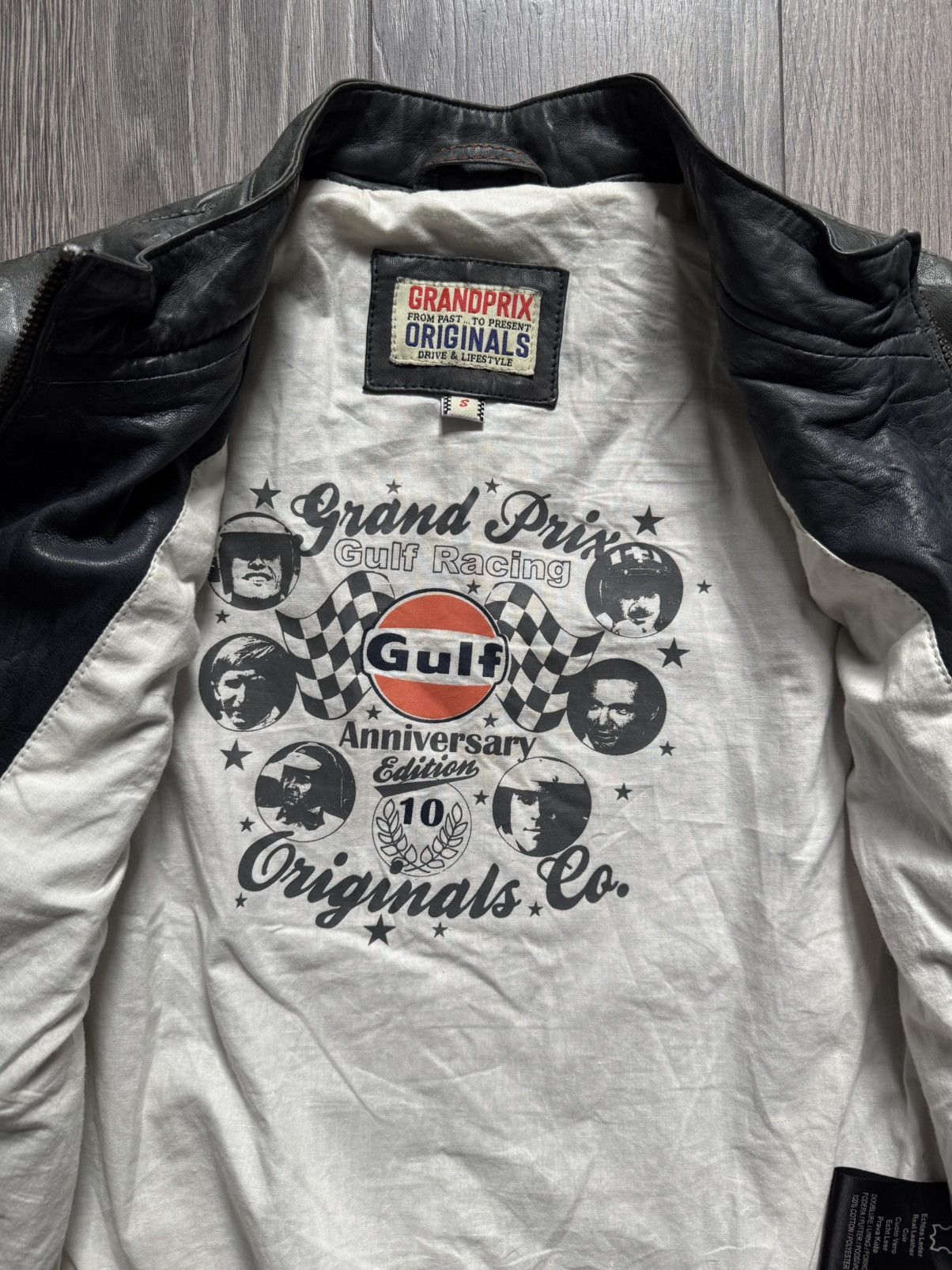 Other Grandprix Originals Women's Gulf Leather Racing Jacket Size XS / US 0-2 / IT 36-38 - 7 Thumbnail