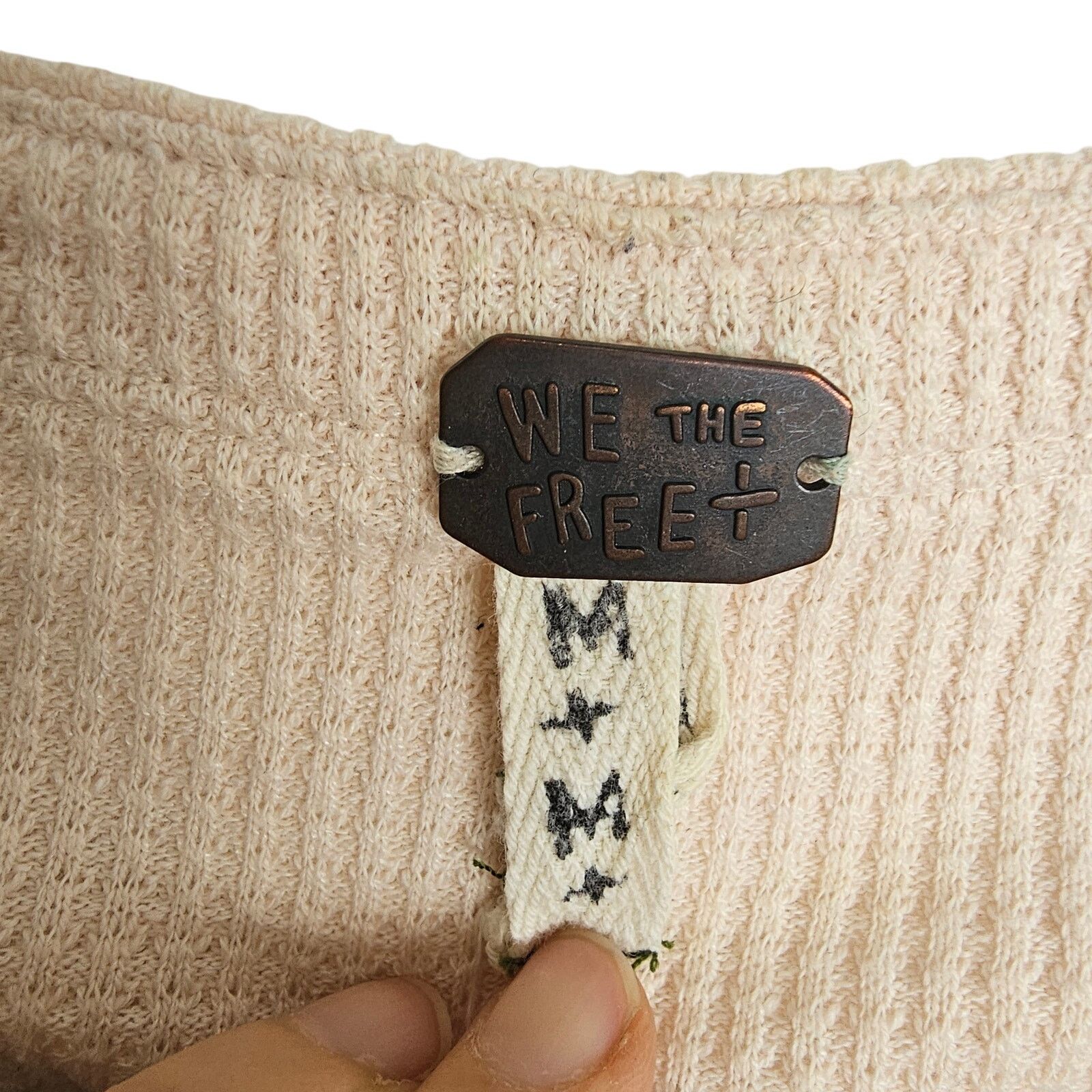 Free People Free People Blossom Printed Balloon Sleeve Thermal Sweater Size M / US 6-8 / IT 42-44 - 8 Thumbnail