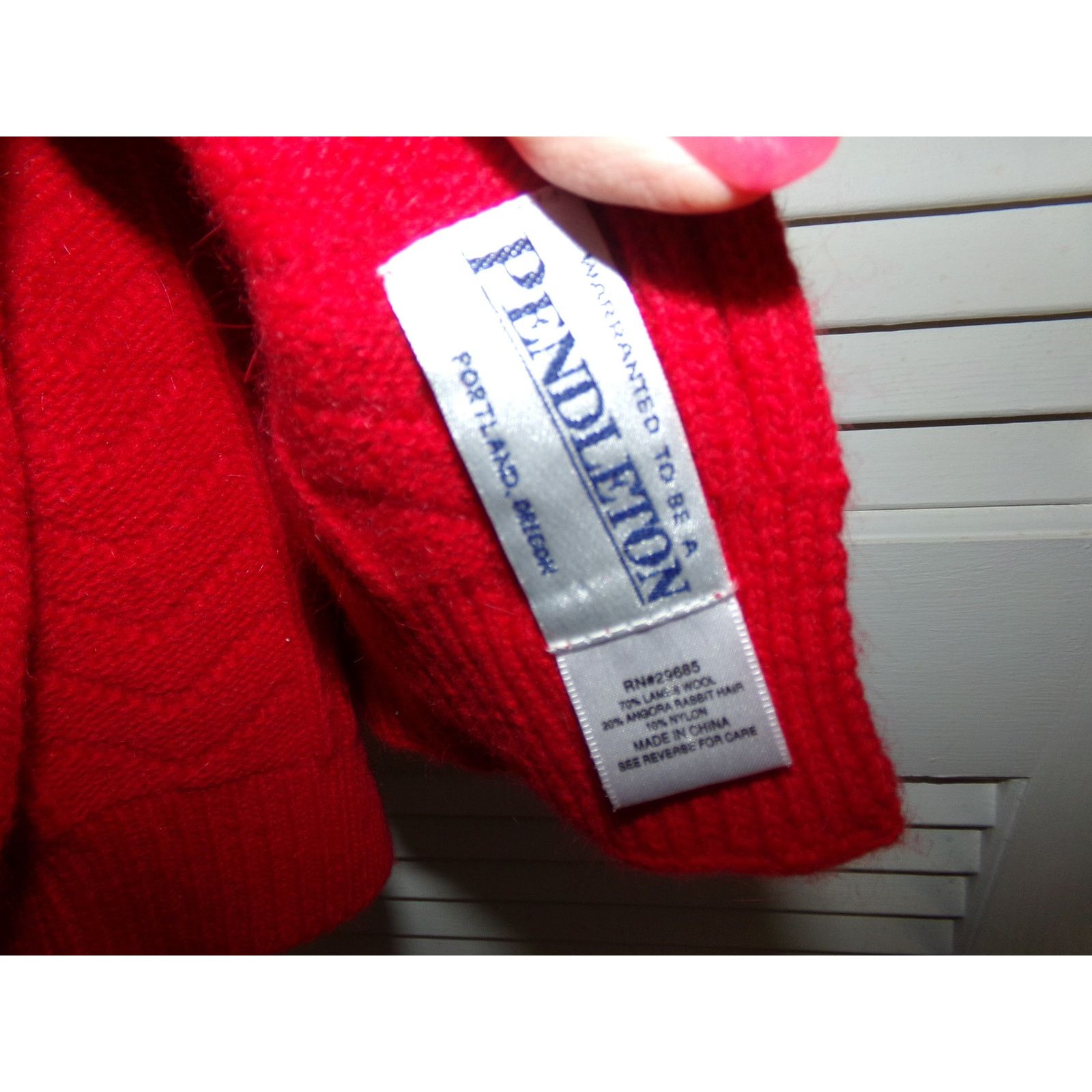 Pendleton Pendleton red Lambswool, Angora nylon scarf 62x10 Size ONE SIZE - 3 Thumbnail
