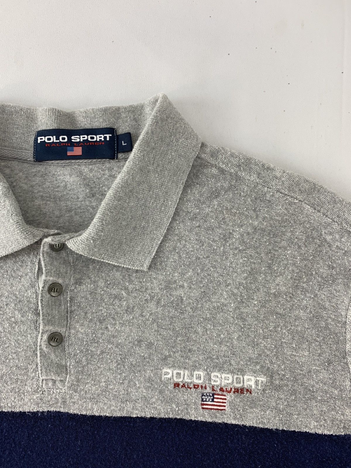 Ralph Lauren Sport Hype 90s Polo Sport Ralph Lauren Terry Cloth Polo Tee Tshirt Size US L / EU 52-54 / 3 - 4 Thumbnail