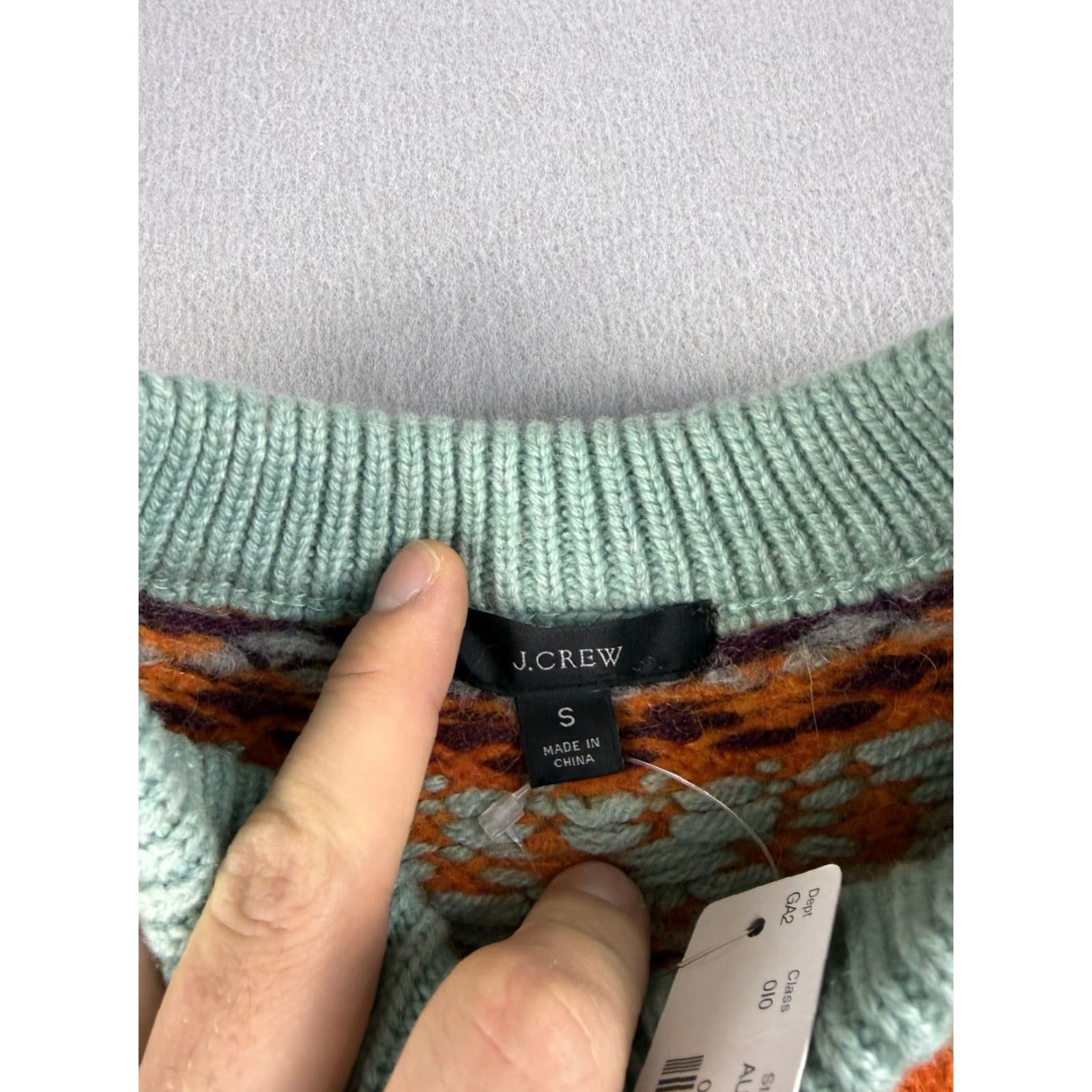 J.Crew J. Crew Sweater Women’s S Multicolor Wool Blend Fair Isle Crew Neck Long Sleeve Pullover Lightweight Size S / US 4 / IT 40 - 4 Thumbnail