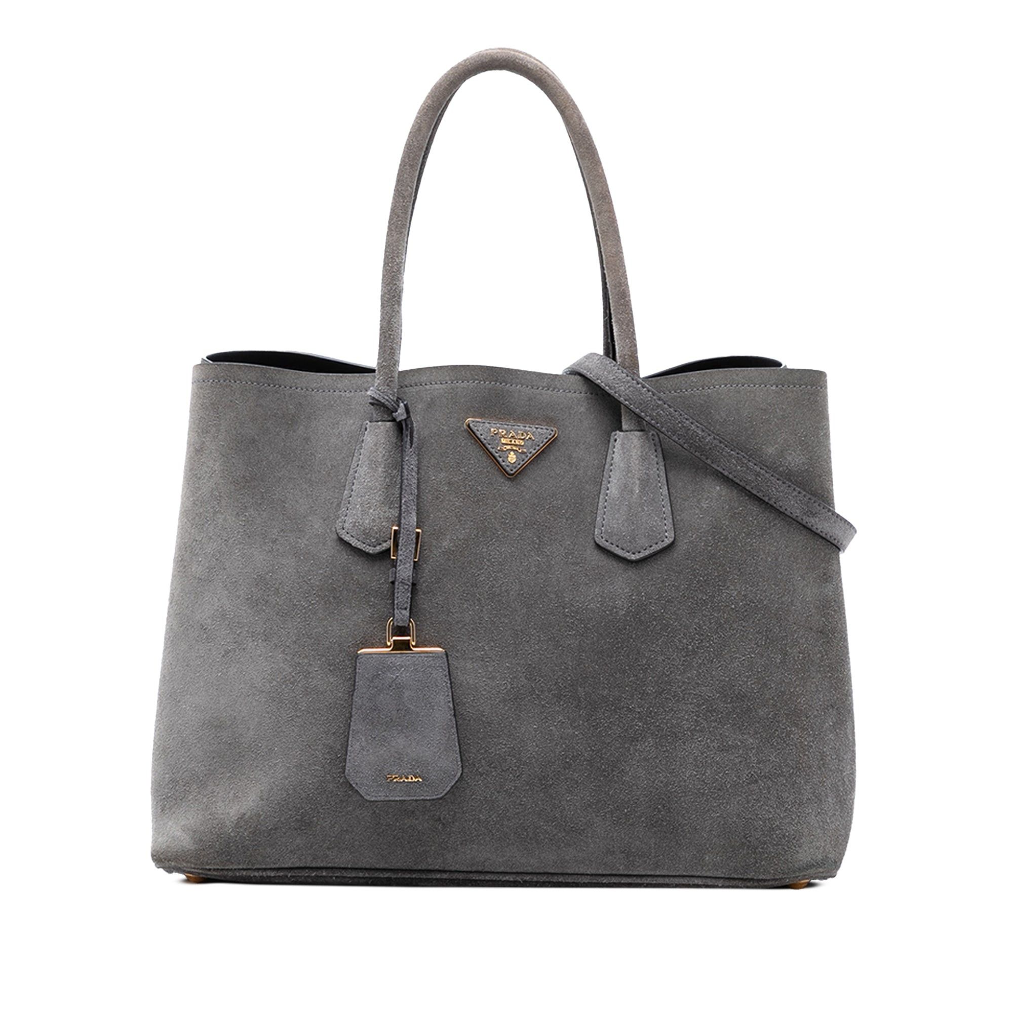 Prada Medium Scamosciato Double Satchel Size ONE SIZE - 1 Thumbnail