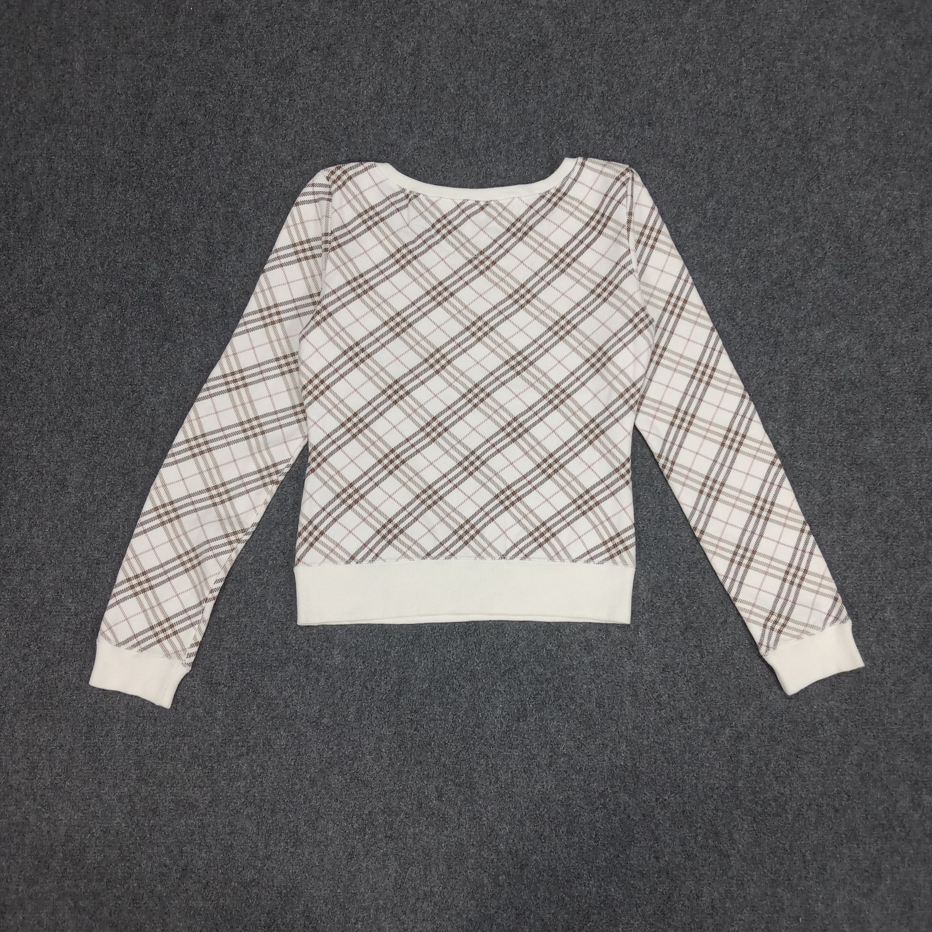 Burberry × Vintage Burberry London Blue Label Nova Check Sweatshirts Size XS / US 0-2 / IT 36-38 - 4 Thumbnail