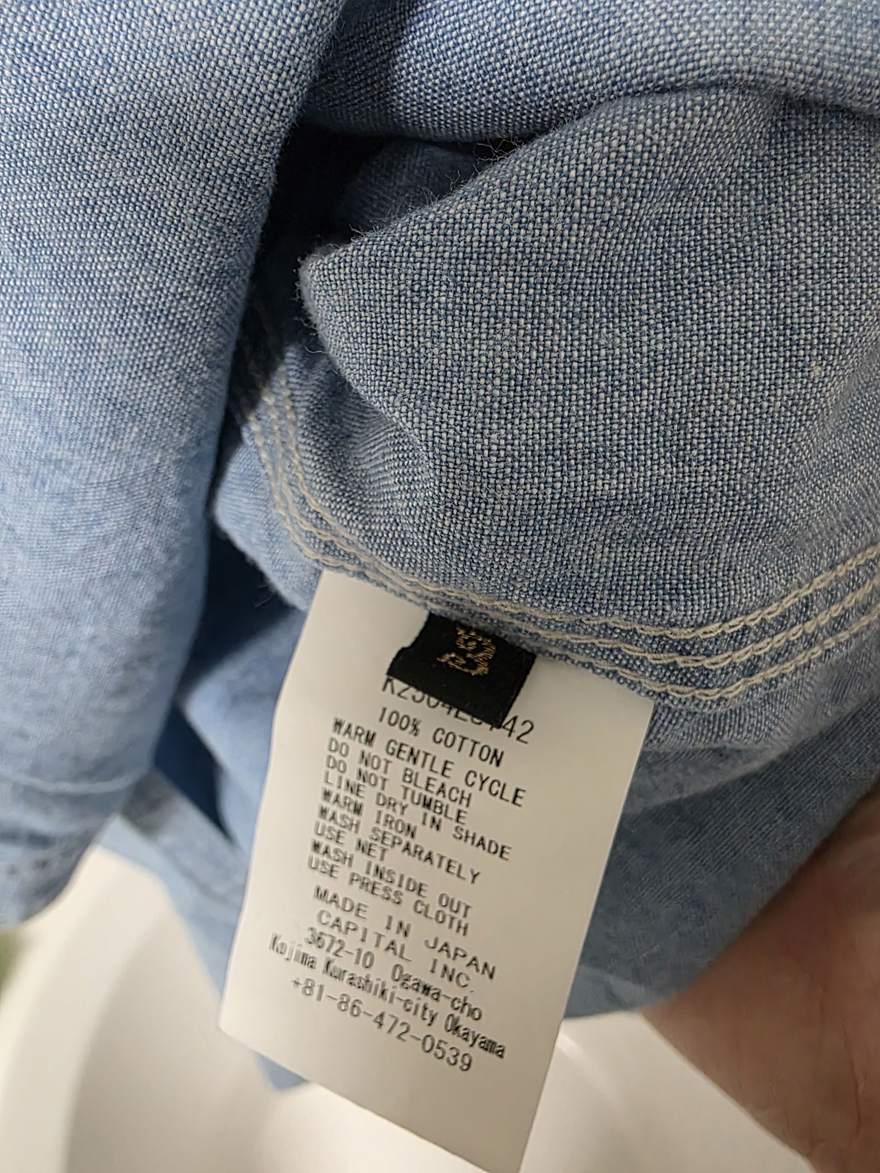 Kapital Kapital Bone Chambray Shirts Size US L / EU 52-54 / 3 - 5 Thumbnail