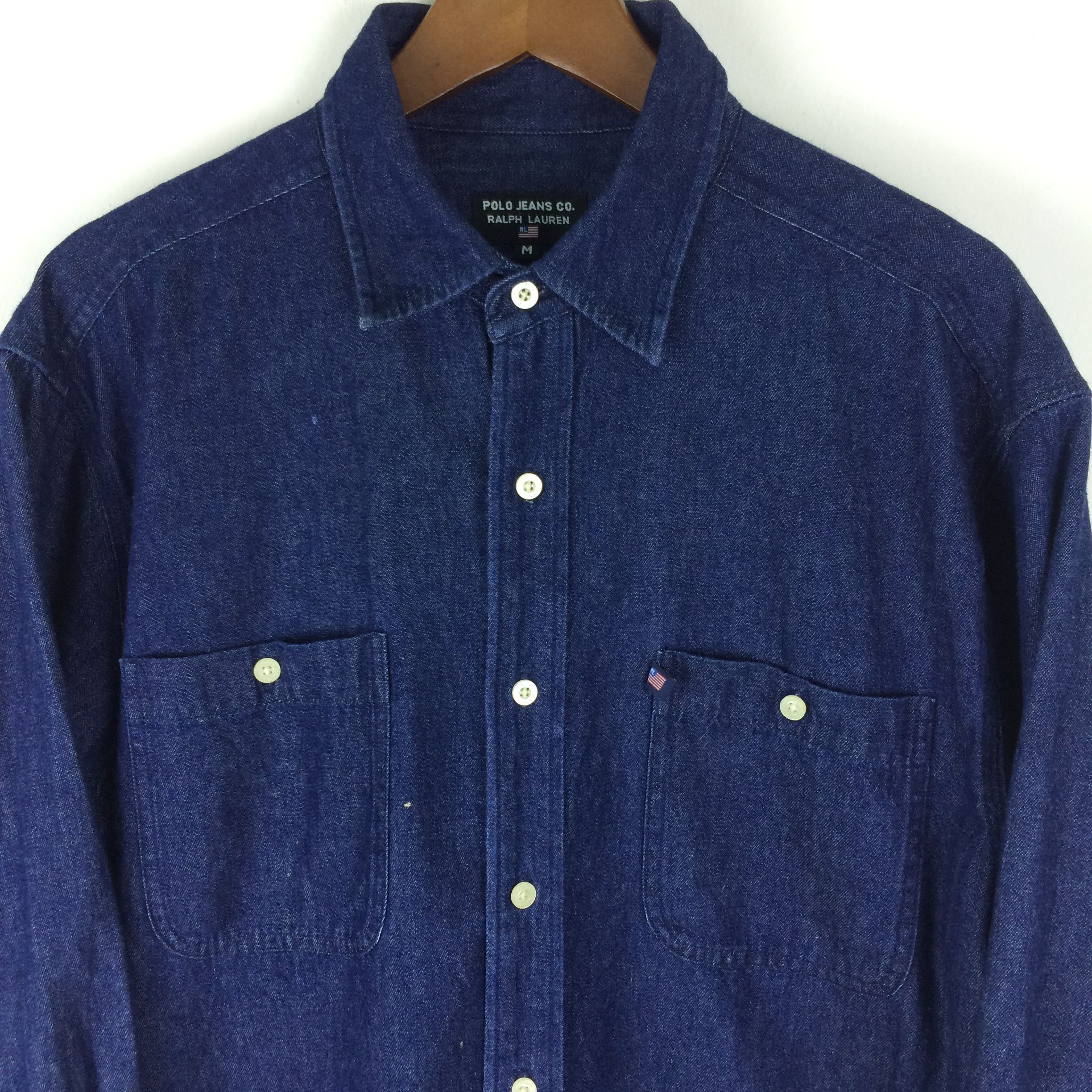 Polo Ralph Lauren × Vintage C11 POLO JEANS CO RALPH LAUREN BLUE DENIM WORK SHIRT Size US L / EU 52-54 / 3 - 3 Thumbnail