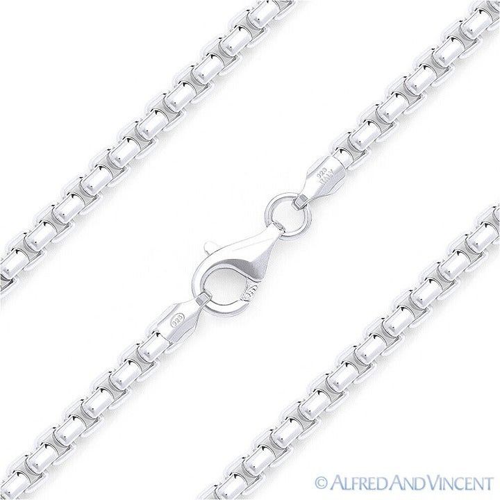 Other 3.5mm Rounded Mirror-Box Link Italian Chain Bracelet Size ONE SIZE - 1 Preview