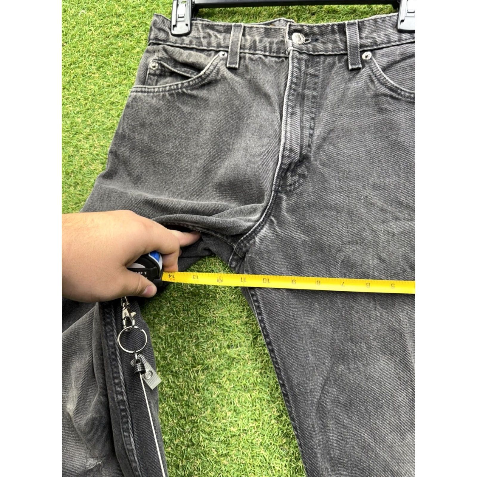 Levi's Levi's 550 Jeans Denim Black 30x32 Slim Fit Vintage 90s Grunge Logo Mens Jeans Size US 30 / EU 46 - 3 Thumbnail