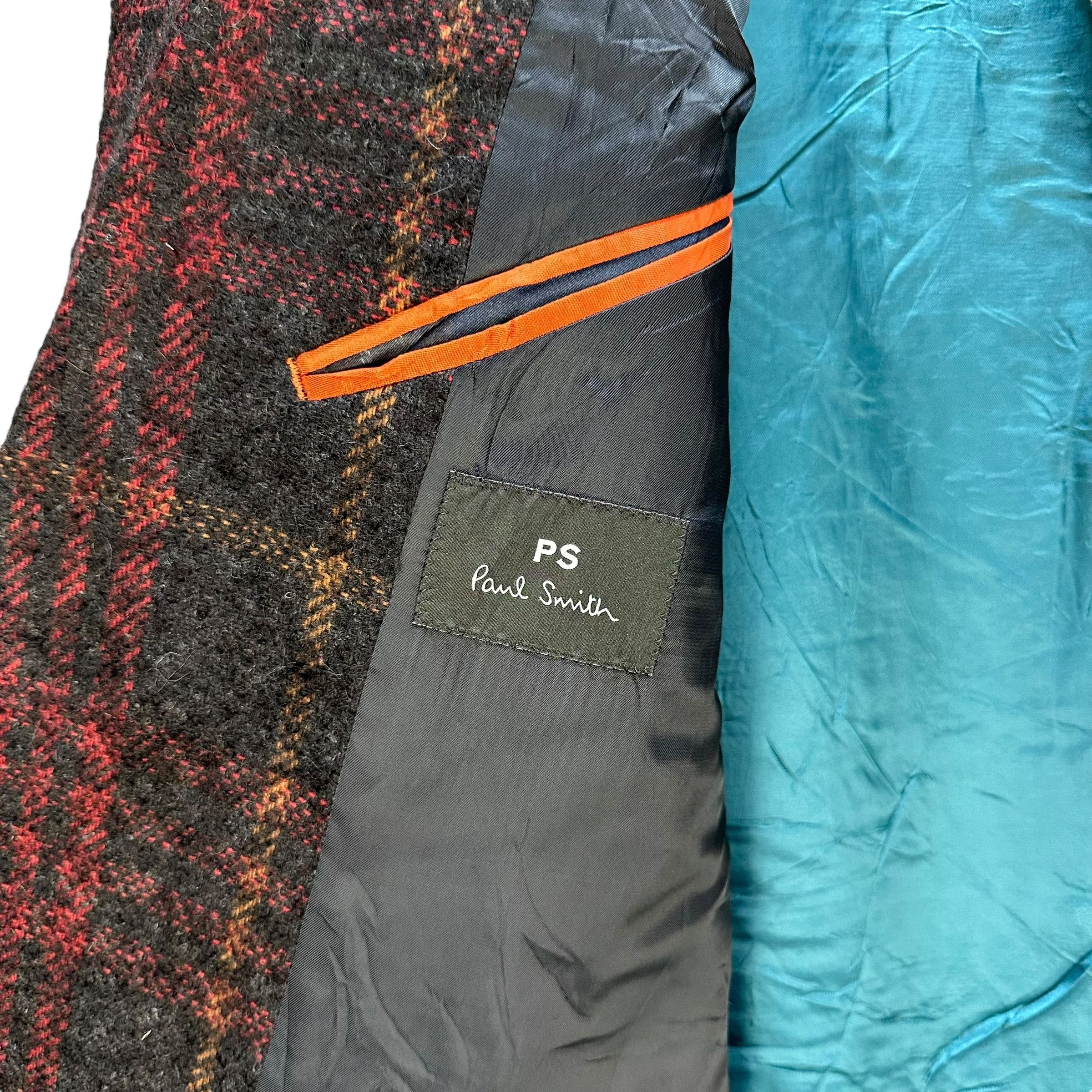Paul Smith PAUL SMITH Tartan Checked Wool Long Coat #A49-1143 Size US L / EU 52-54 / 3 - 7 Thumbnail