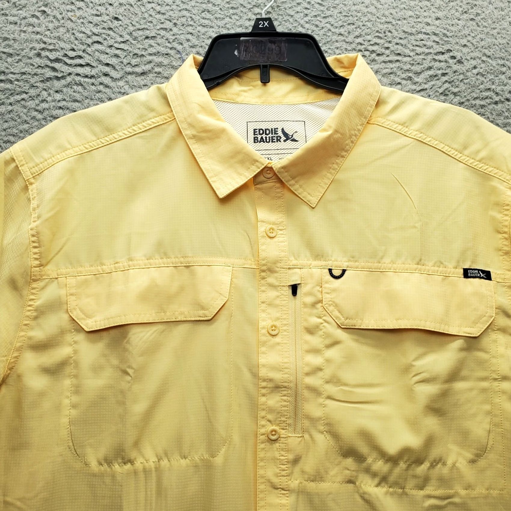 Eddie Bauer Eddie Bauer Fishing Shirt Mens XXL Yellow Woven Tech Relaxed Fit Collar Button-Up Size US XXL / EU 58 / 5 - 6 Thumbnail