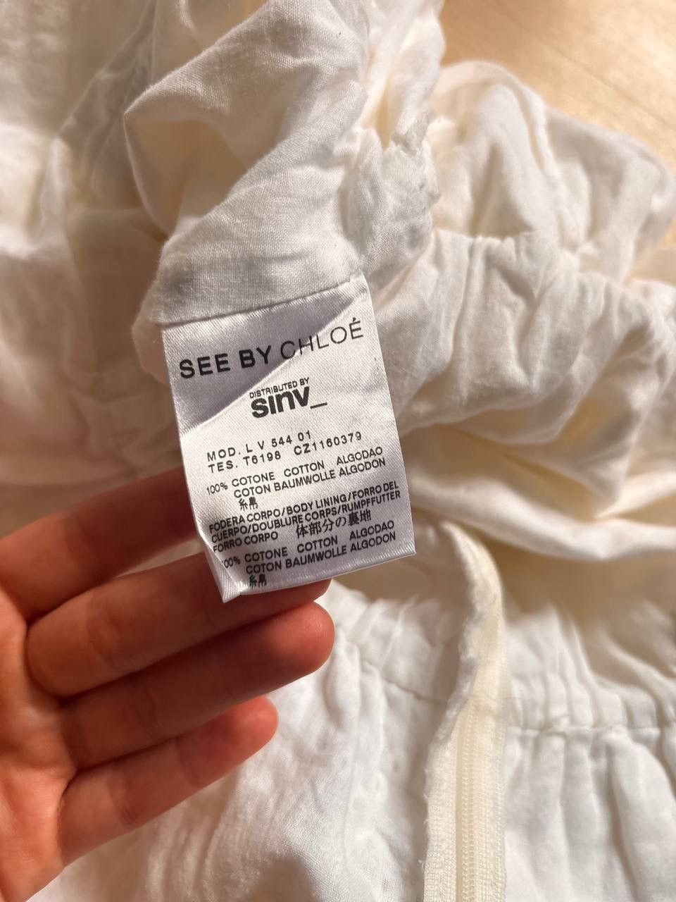See by Chloe See By Chloe white dress Size L / US 10 / IT 46 - 3 Thumbnail