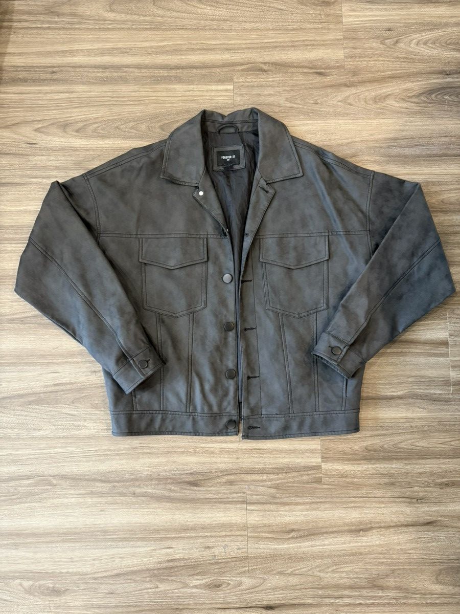 Forever 21 Forever 21 Oversized Leather Jacket Size US S / EU 44-46 / 1 - 1 Thumbnail
