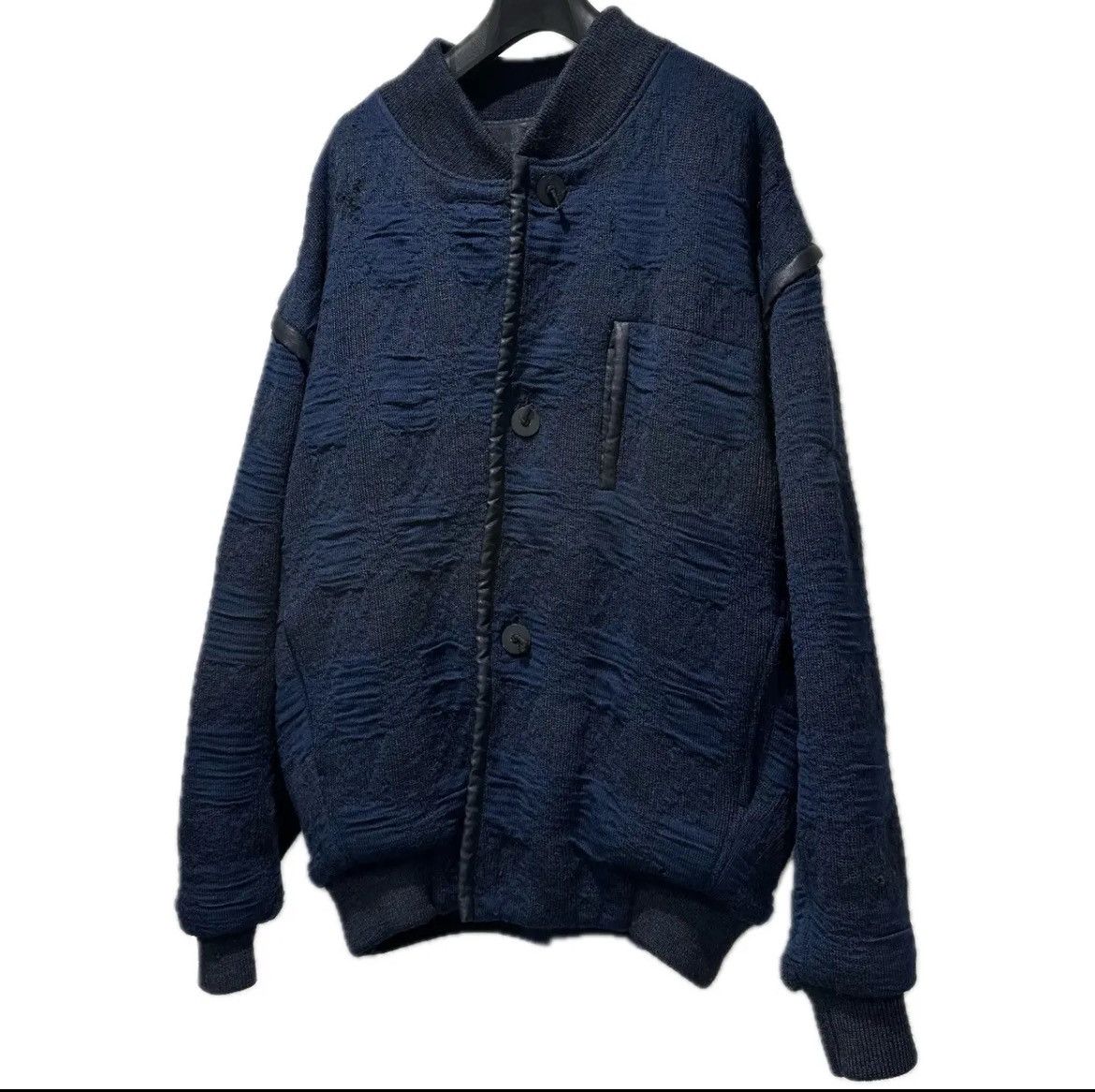 Issey Miyake 1980's ISSEY MIYAKE MEN Reversible Knit Bomber Size US L / EU 52-54 / 3 - 4 Thumbnail