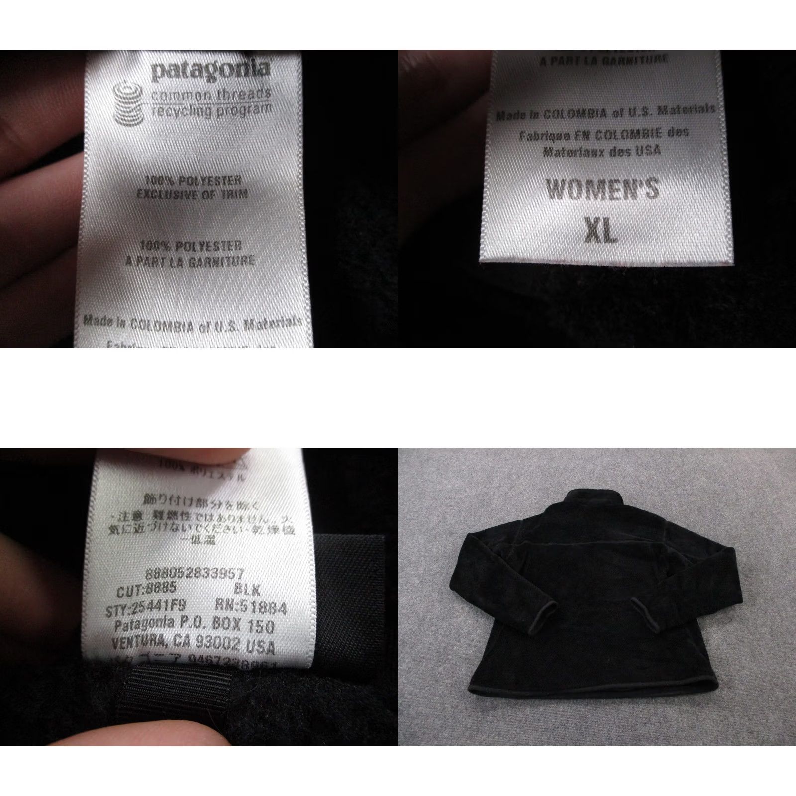 Patagonia Patagonia Jacket Womens XL Black Snap Fleece Windbreaker Outdoor 90s? Size XL / US 12-14 / IT 48-50 - 8 Thumbnail