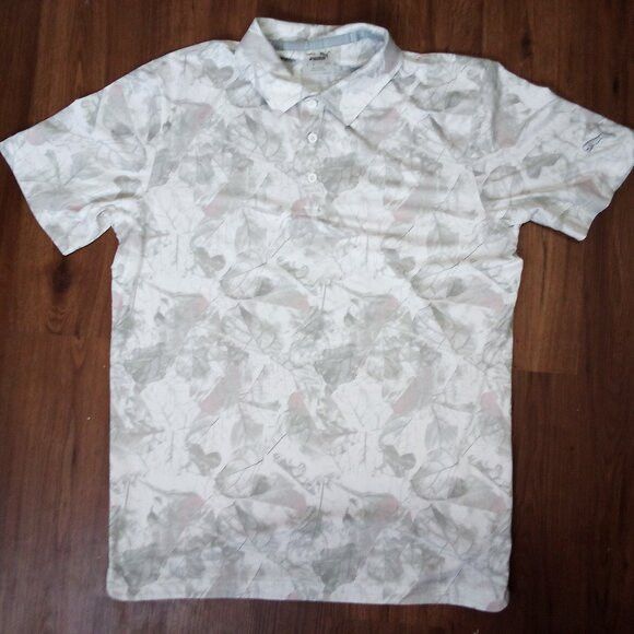 Puma Puma Cloudspun Leaves AOP Pattern Athletic Polo Shirt SAMPLE Size US M / EU 48-50 / 2 - 2 Thumbnail