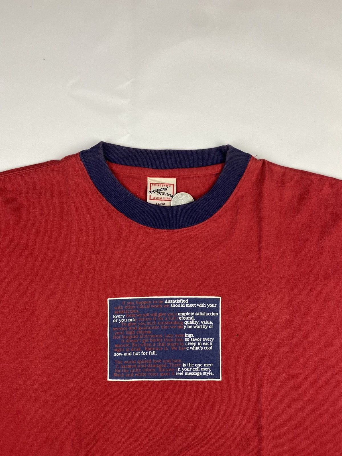 Vintage Vintage Word ringer tshirt Size US L / EU 52-54 / 3 - 1 Thumbnail
