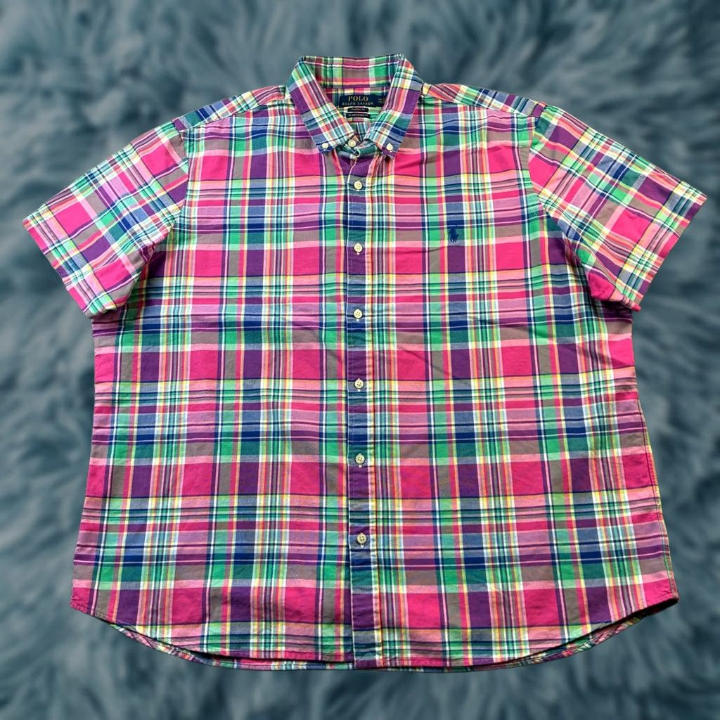 Polo Ralph Lauren Polo Ralph Lauren Shirt Mens 2XL Pink Button-Up Collar Polo Untucked Fit Oxford Pony Casual All Seasons Classic 90s? Size US XXL / EU 58 / 5 - 1 Thumbnail