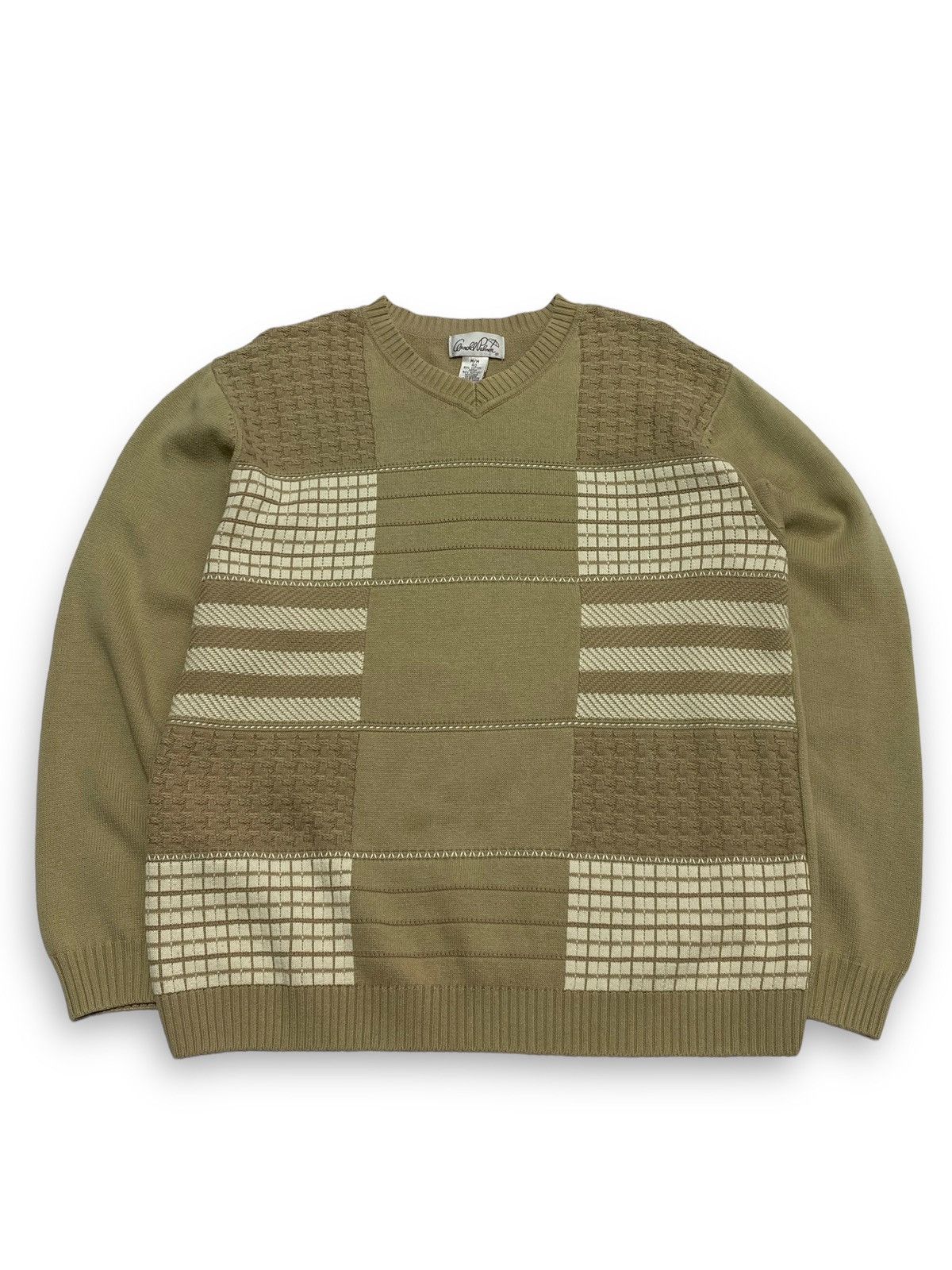 Vintage 90s Vintage ARNOLD PALMER Beige V Neck Sweater Size US L / EU 52-54 / 3 - 1 Thumbnail