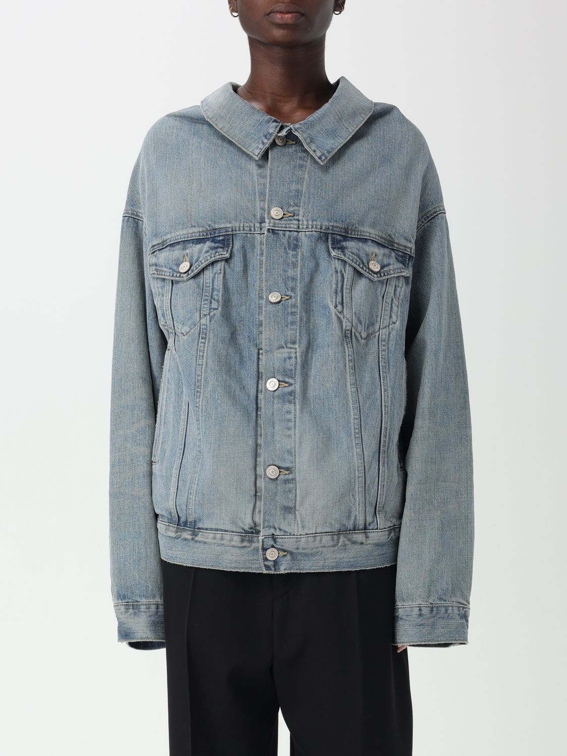 image of Balenciaga Jacket Woman Denim, Women's (Size XS)