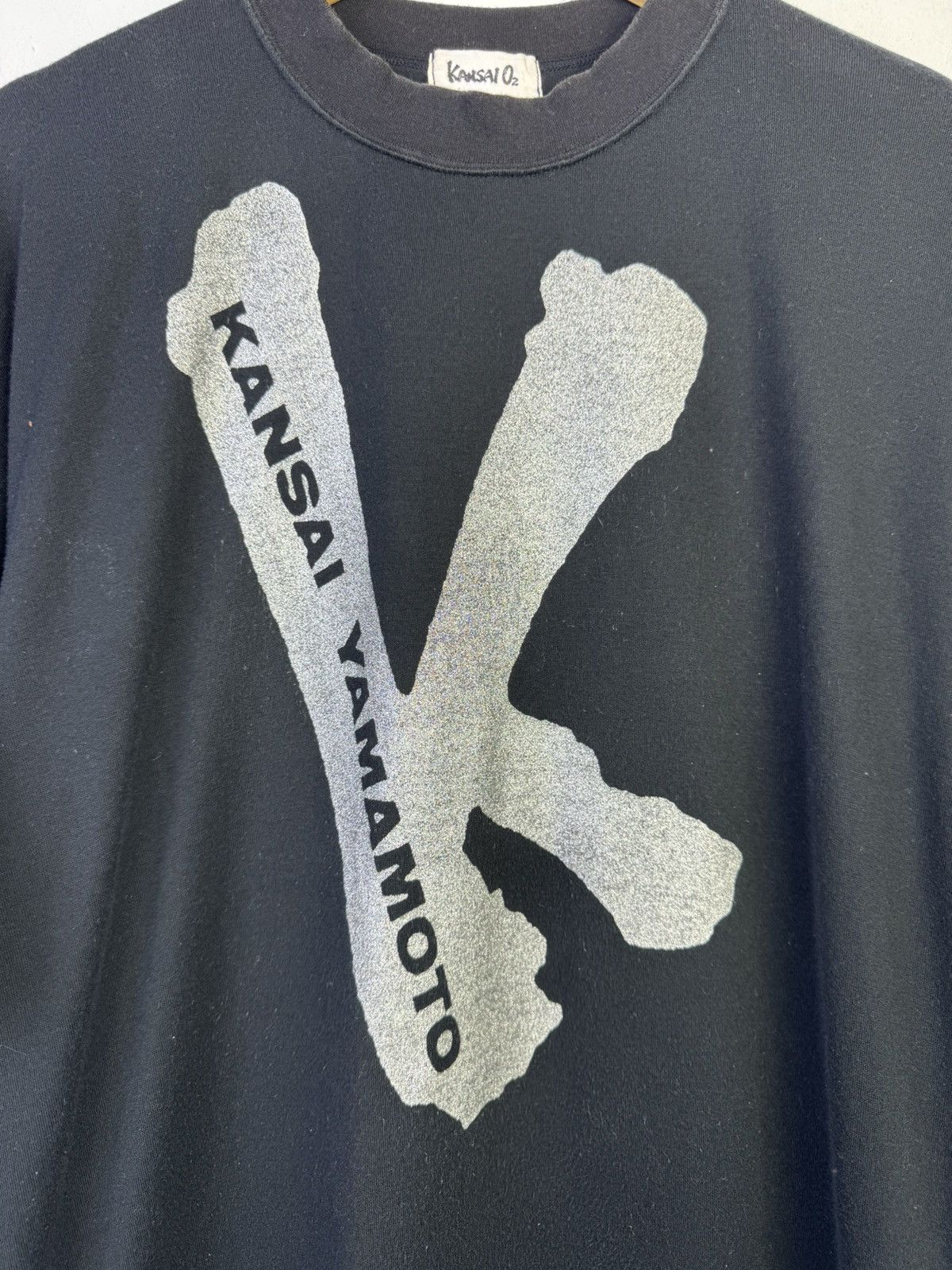 Kansai Yamamoto Vintage Kansai Yamamoto black t-shirt Big Logo Size US XL / EU 56 / 4 - 6 Thumbnail