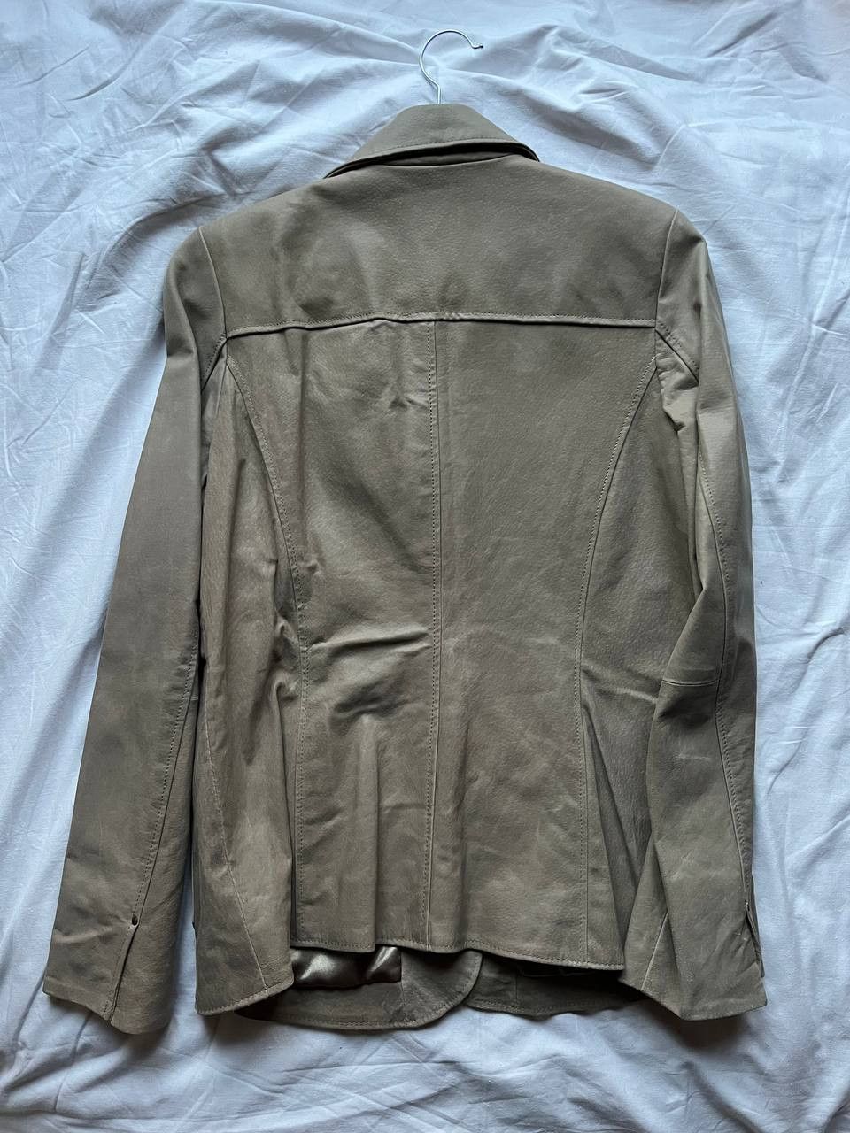 Other × Vintage Milla vintage women's beige pigskin leather blazer / jacket Size XL / US 12-14 / IT 48-50 - 5 Thumbnail