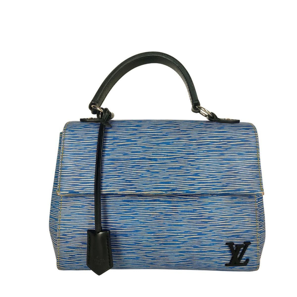 image of Louis Vuitton Louis Vuitton Louis Vuitton Cluny Bag In Light Blue Epi Leather, Women's