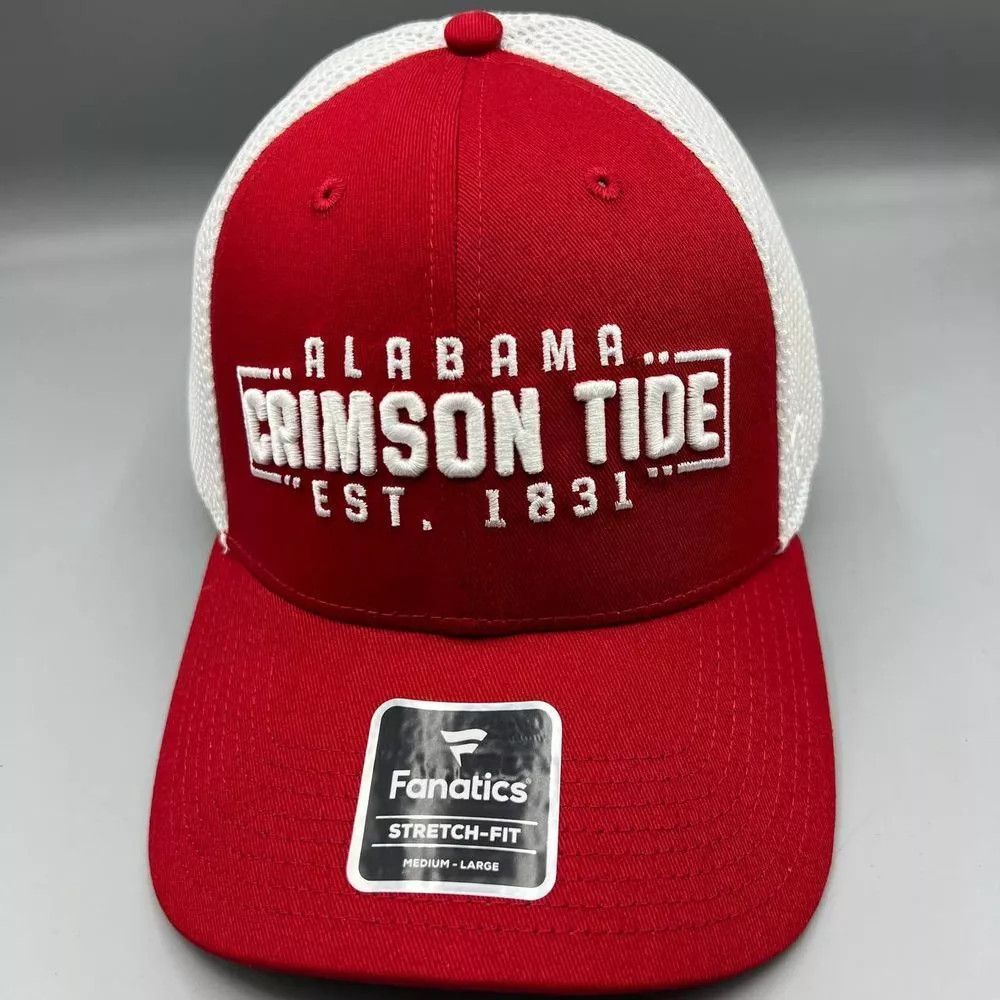 Other Alabama Crimson Tide Hat Men M-L Fanatics Stretch Fitted Cap Size ONE SIZE - 1 Thumbnail
