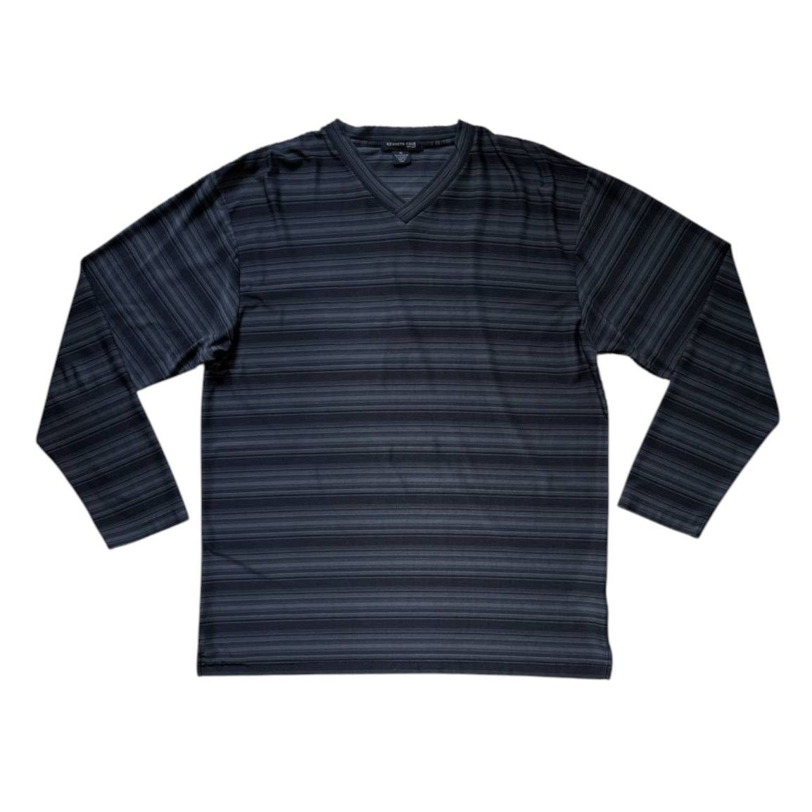 Kenneth Cole Kenneth Cole Gray Black Long-Sleeve Top | Size XL Size US XL / EU 56 / 4 - 1 Thumbnail