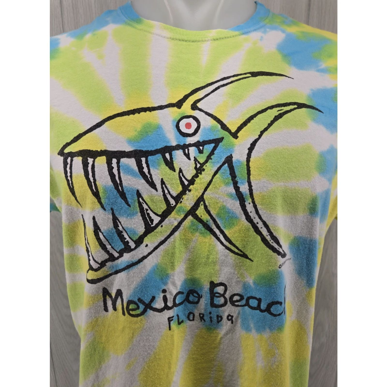 Vintage Big Head Designs Mexico Beach Florida FL T-Shirt Tie Dye Large Men Graphic Tee Size US L / EU 52-54 / 3 - 3 Thumbnail