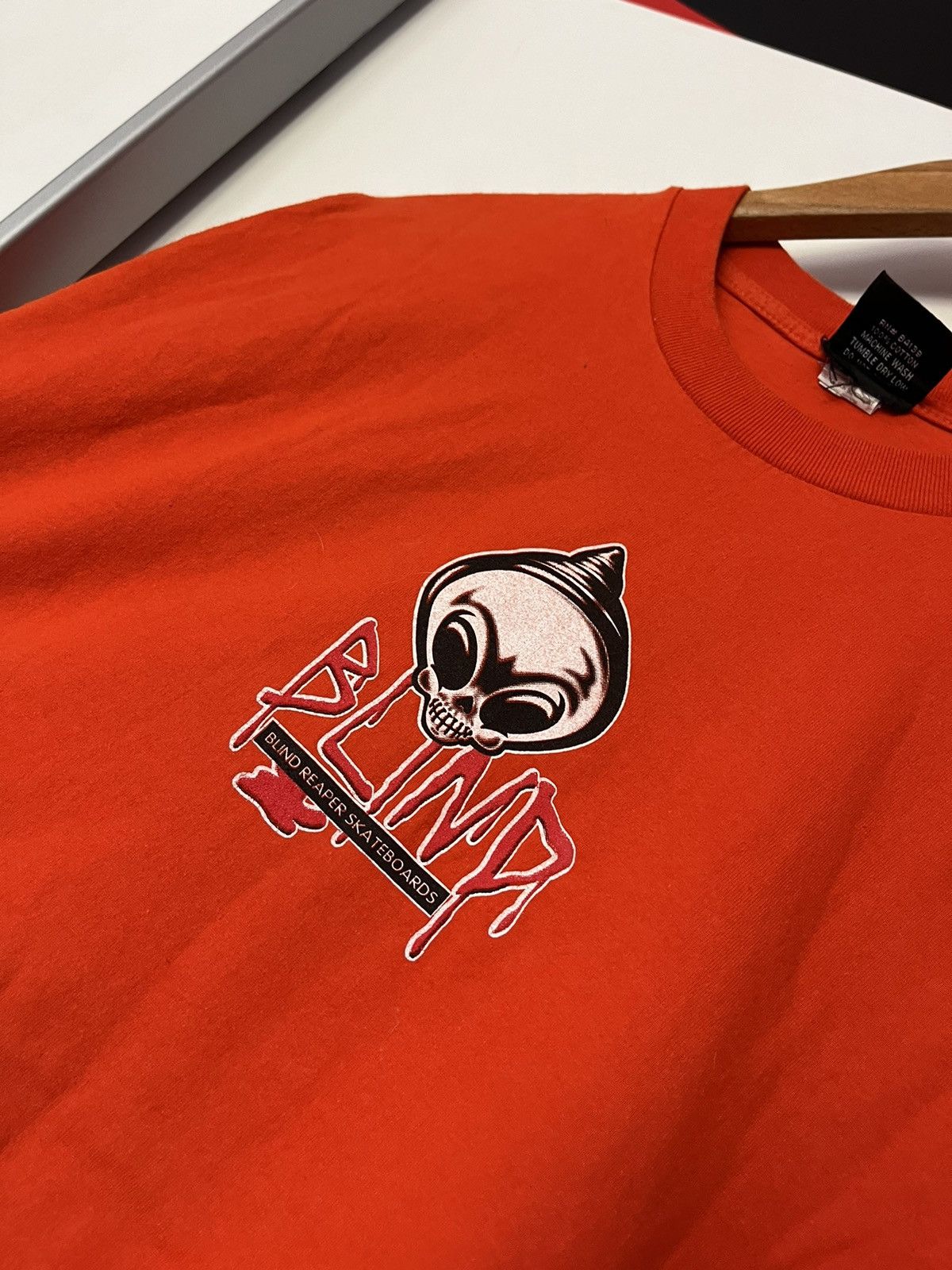Blind Skateboards Vintage 90’s Blind Reaper Skateboards Center logo Tee Back Size US XL / EU 56 / 4 - 3 Thumbnail