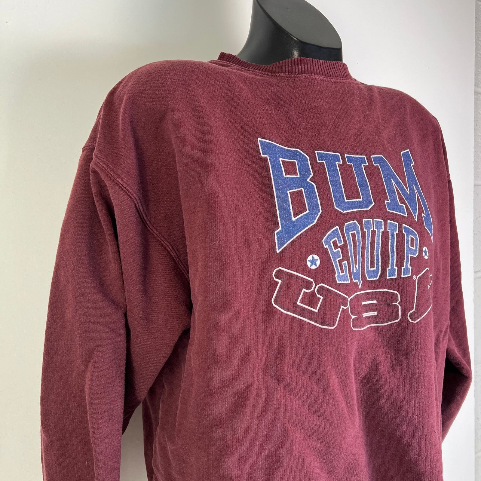 Vintage Vintage Bum Sport Sweatshirt Burgundy Crewneck Size US M / EU 48-50 / 2 - 2 Thumbnail