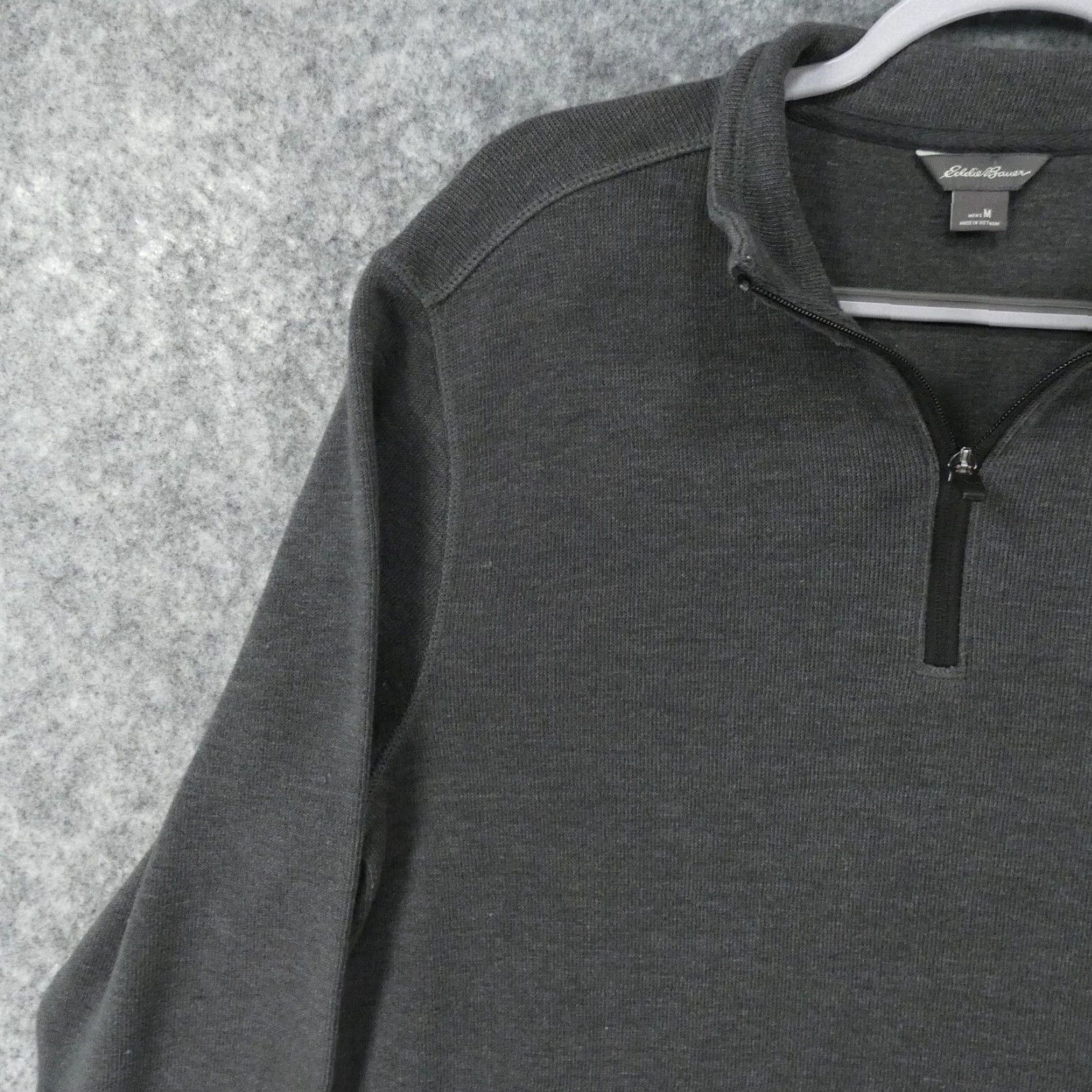 Eddie Bauer Eddie Bauer Sweater Mens Medium Long Sleeve Pullover 1/4 Zip Dark Gray Size US M / EU 48-50 / 2 - 3 Thumbnail