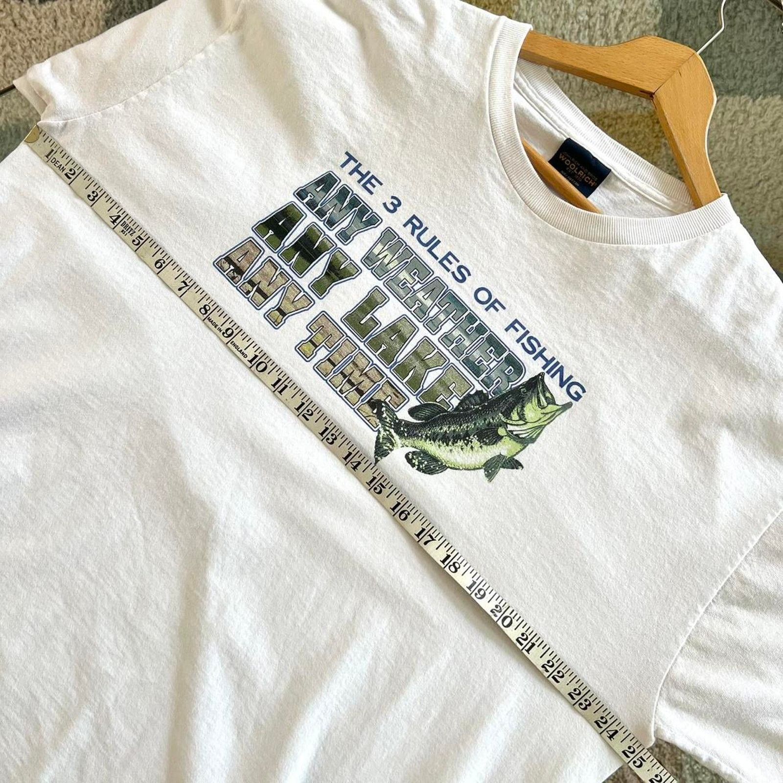Woolrich Woolen Mills 90s Woolrich T-Shirt | 3 Rules of Fishing | USA Made | XL Size US XL / EU 56 / 4 - 13 Thumbnail