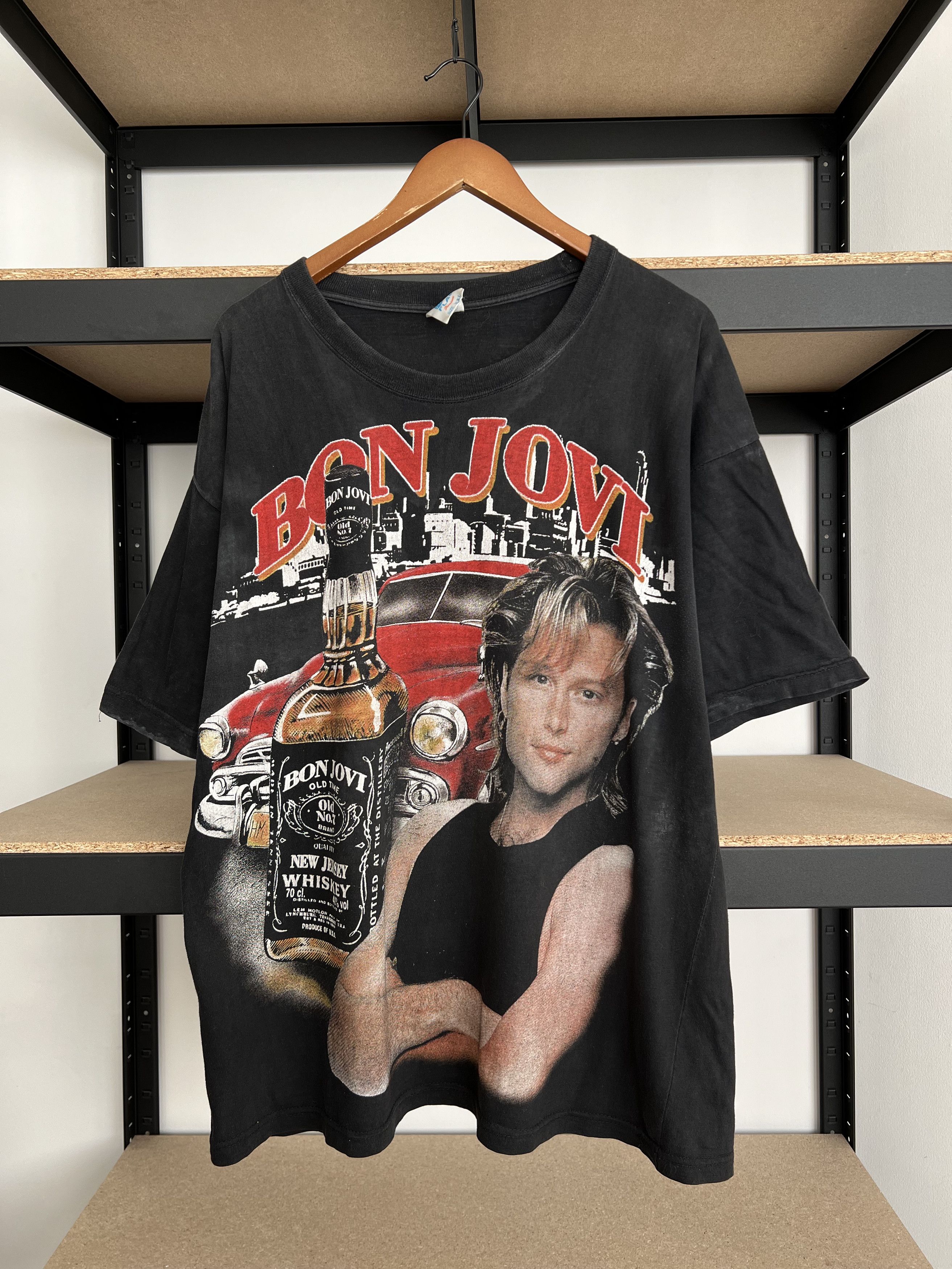 Band Tees × Rock T Shirt × Vintage Vintage 90s Bon Jovi New Jersey 