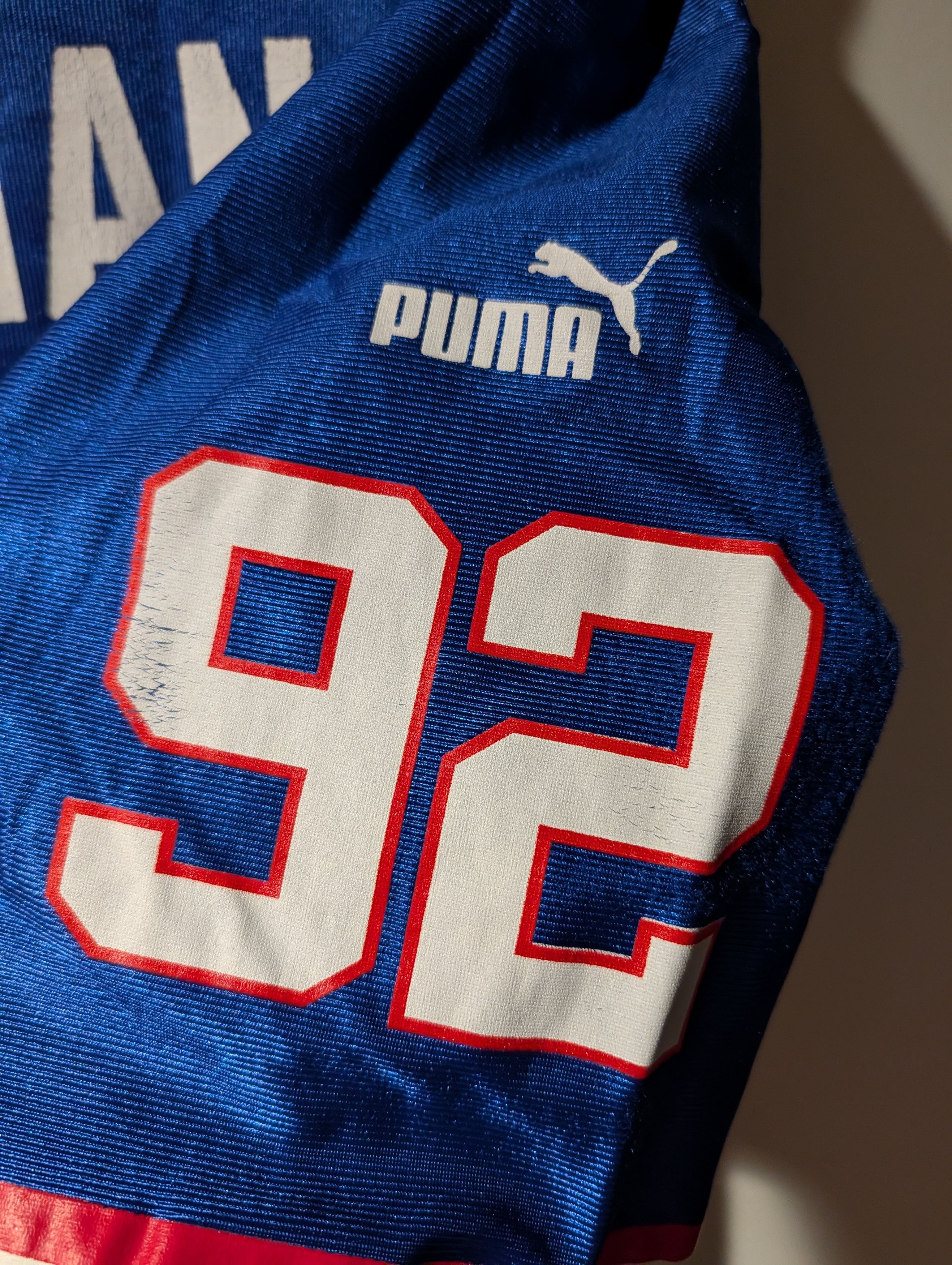 NFL Vintage 90s New York Giants Michael Strahan NFL Jersey Size US L / EU 52-54 / 3 - 4 Thumbnail
