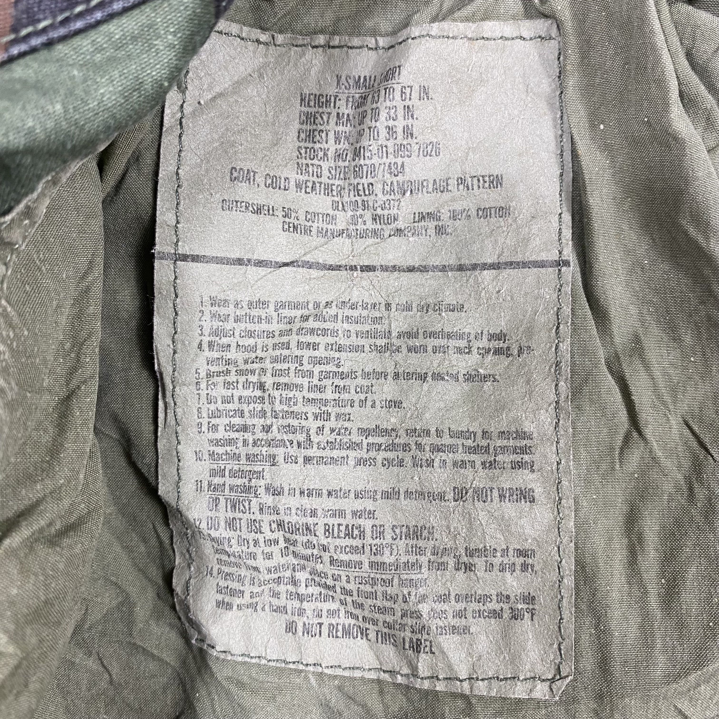 Vintage Vintage 1991 US Army M-65 Field Jacket Woodland Camo-J666 Size US M / EU 48-50 / 2 - 14 Thumbnail