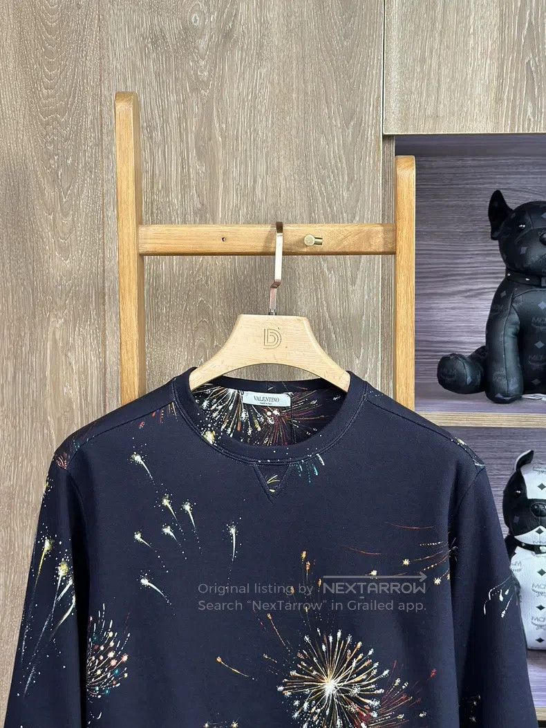 Valentino Valentino Navy blue printed casual crew neck sweatshirt Size US M / EU 48-50 / 2 - 3 Thumbnail